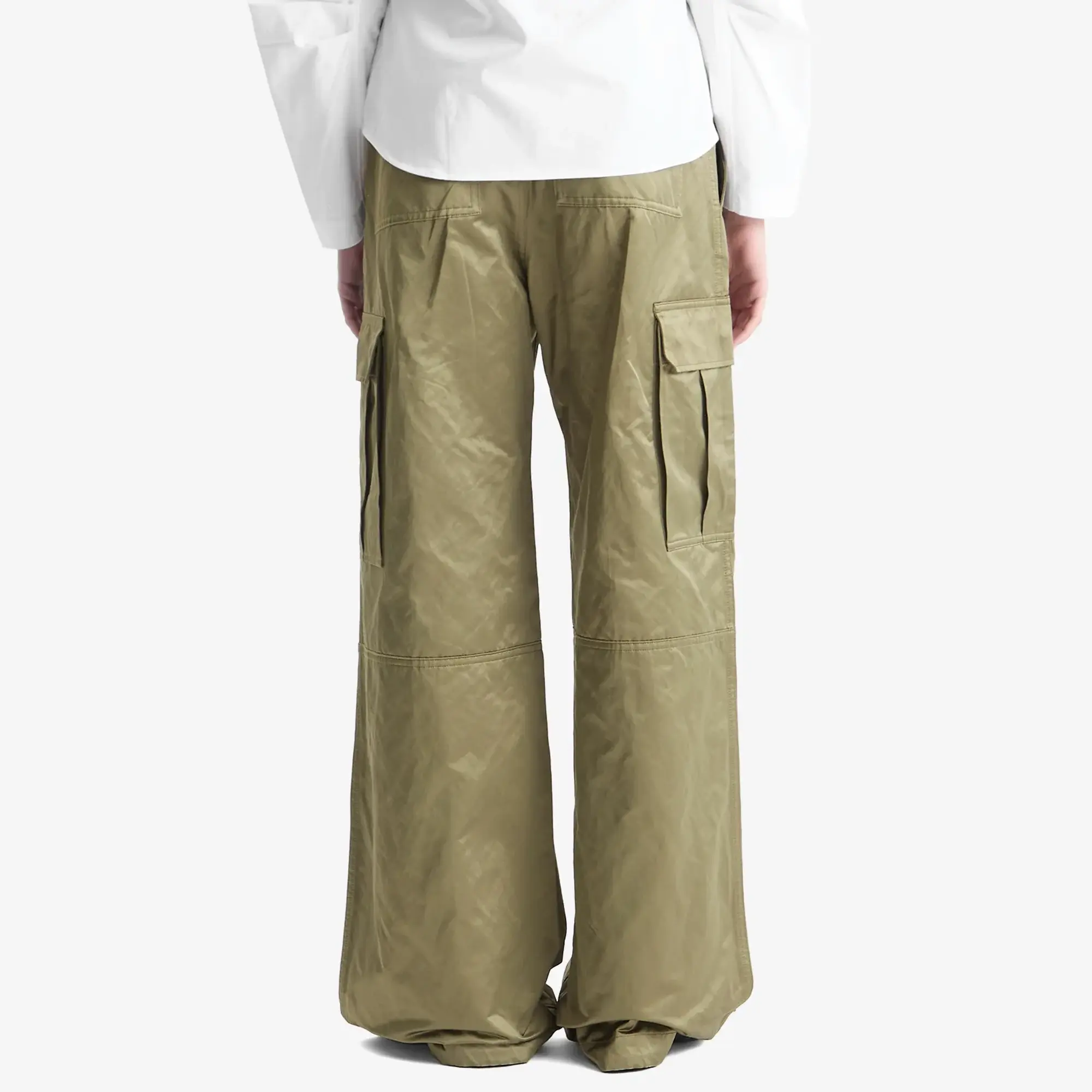 AMI Paris Women's Zipped Cargo Trousers Loden