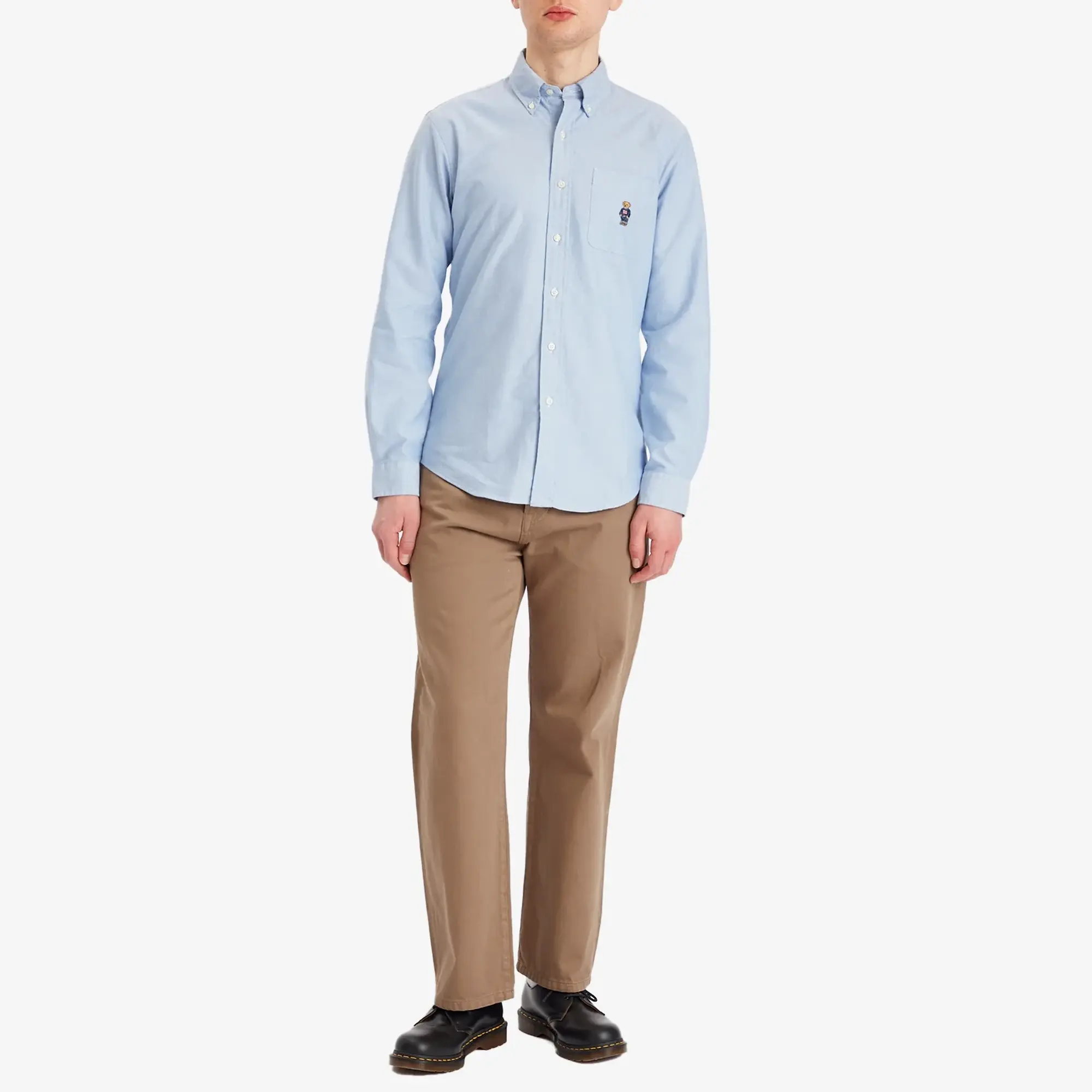 Polo Ralph Lauren Men's Custom Fit Shirt Bsr Blue