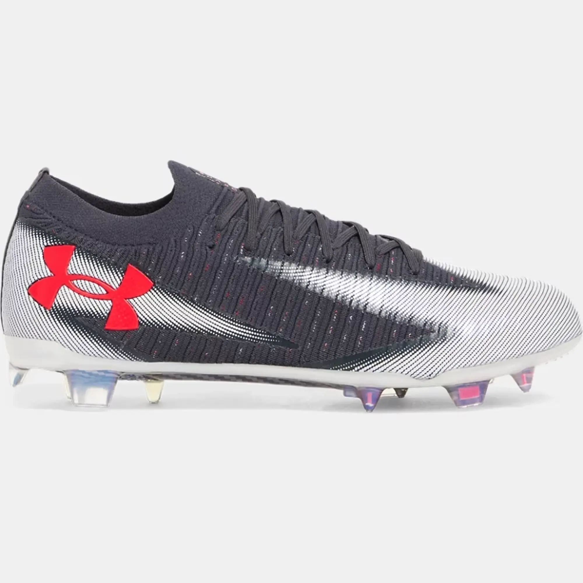 Men's  Under Armour  Shadow Elite 3 FG Soccer Cleats Anthracite / White / Racer Red 8.5