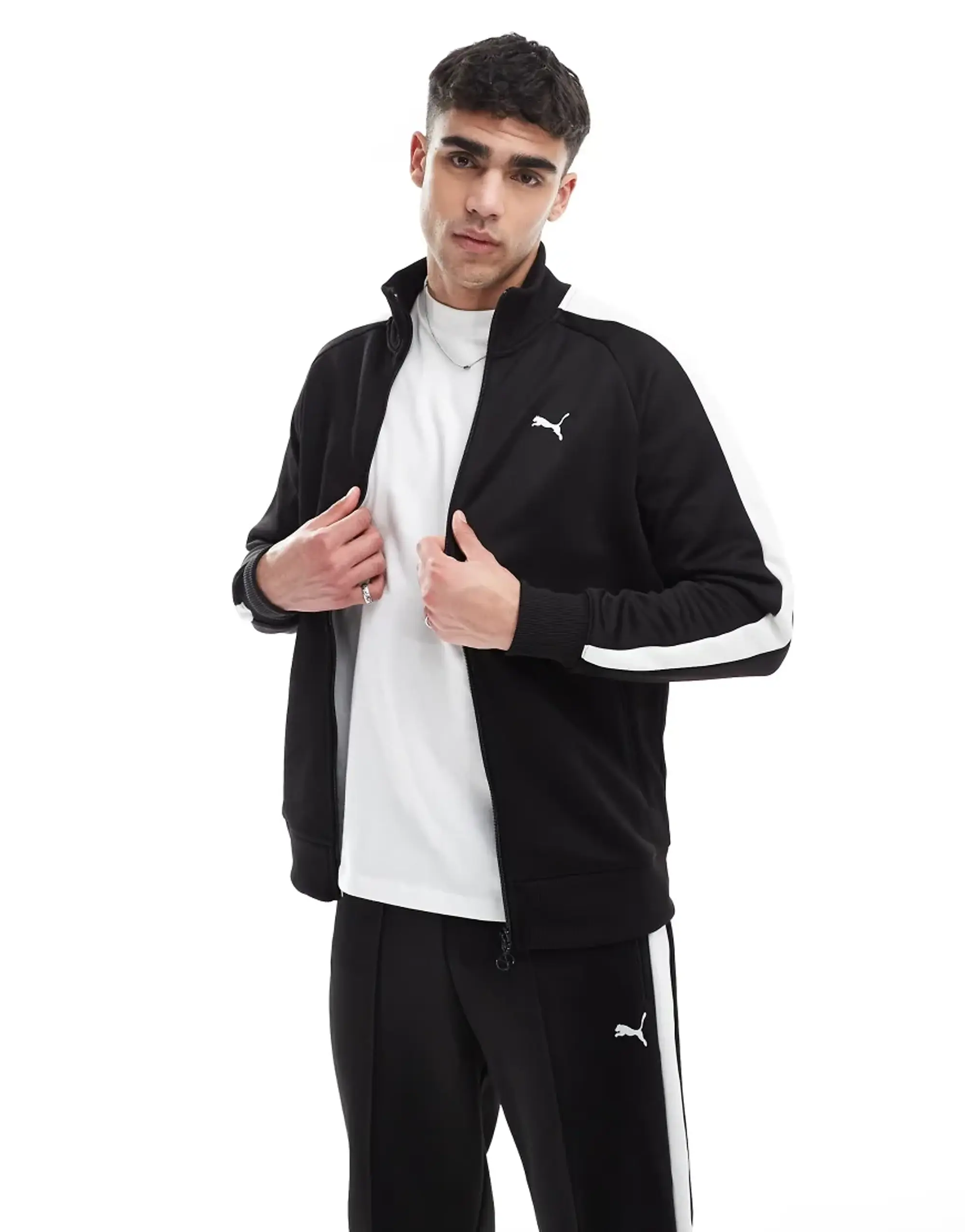T7 Always On Track Jacket Dk Puma Black - ['Black']