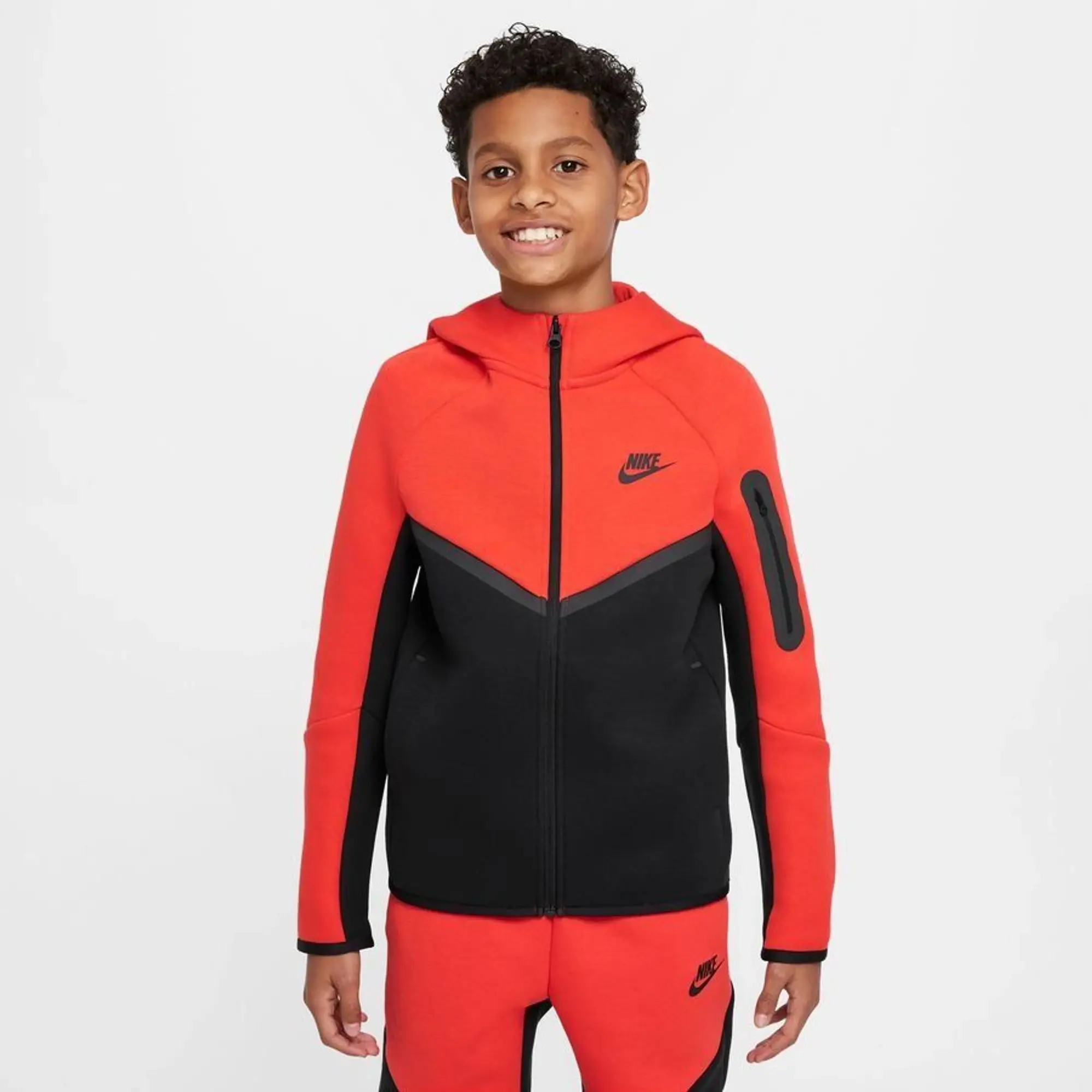 Nike Hoodie Nsw Tech Fleece Fz 24 - ['Black', 'Red']