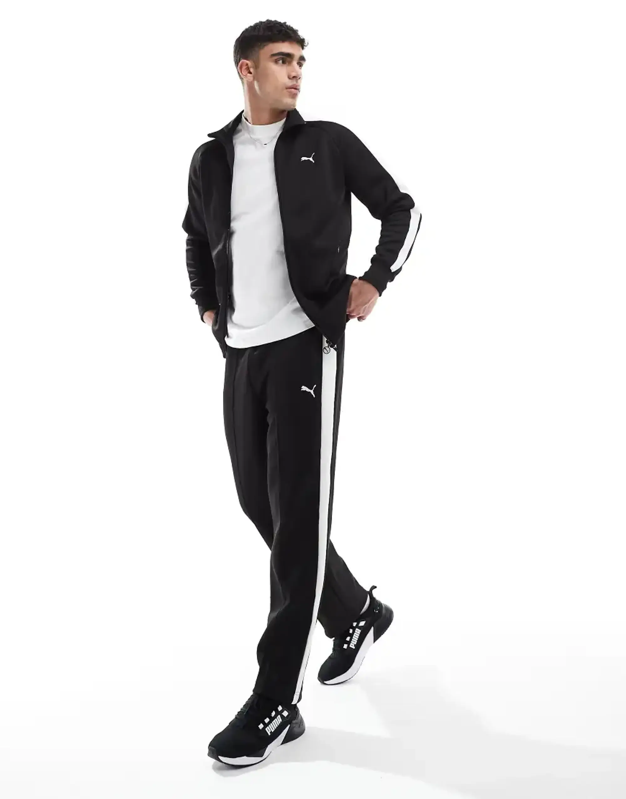 T7 Always On Relaxed Track Pants Dk Op Puma Black - ['Black']