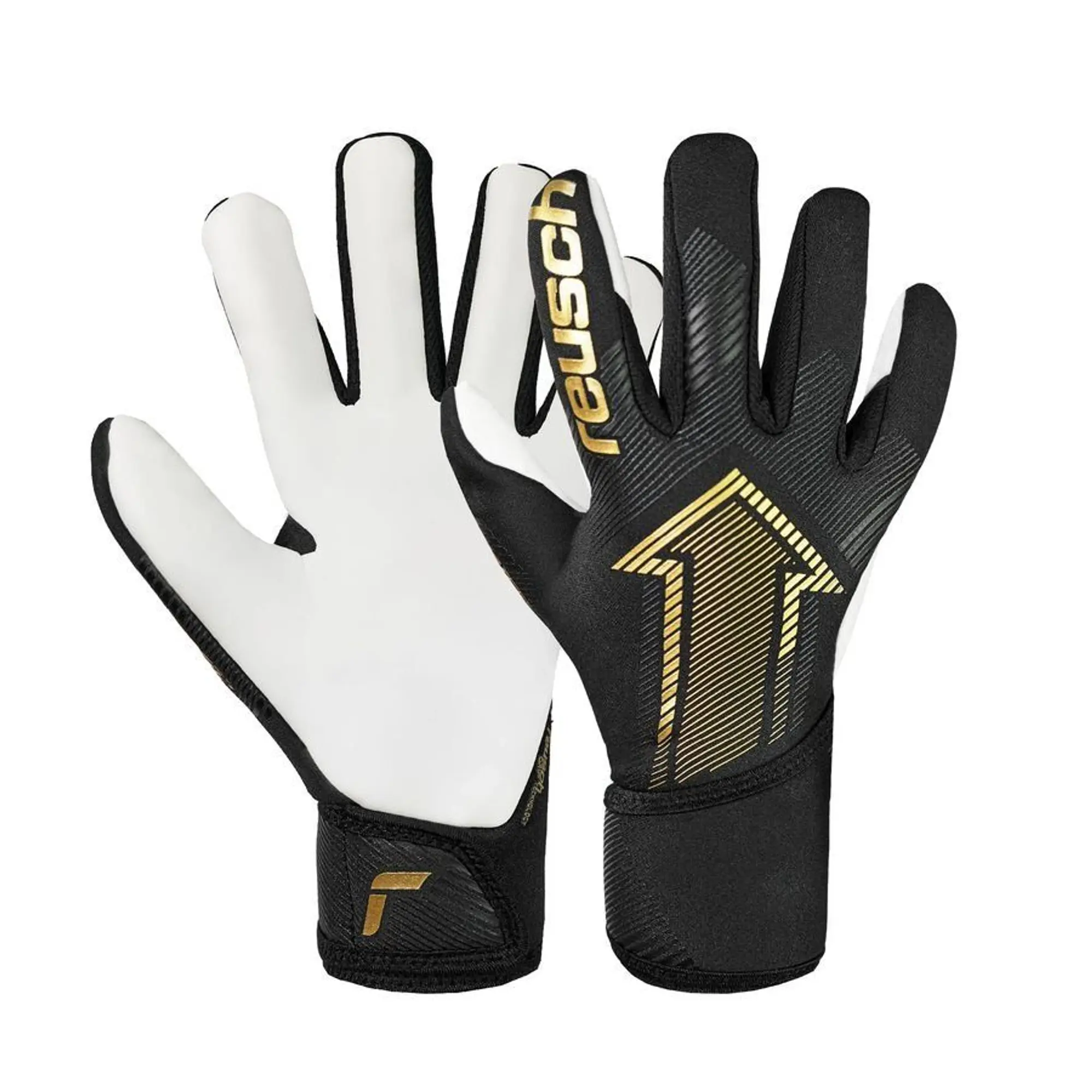 Reusch Goalkeeper Gloves Fastgrip Gold - ['Black']