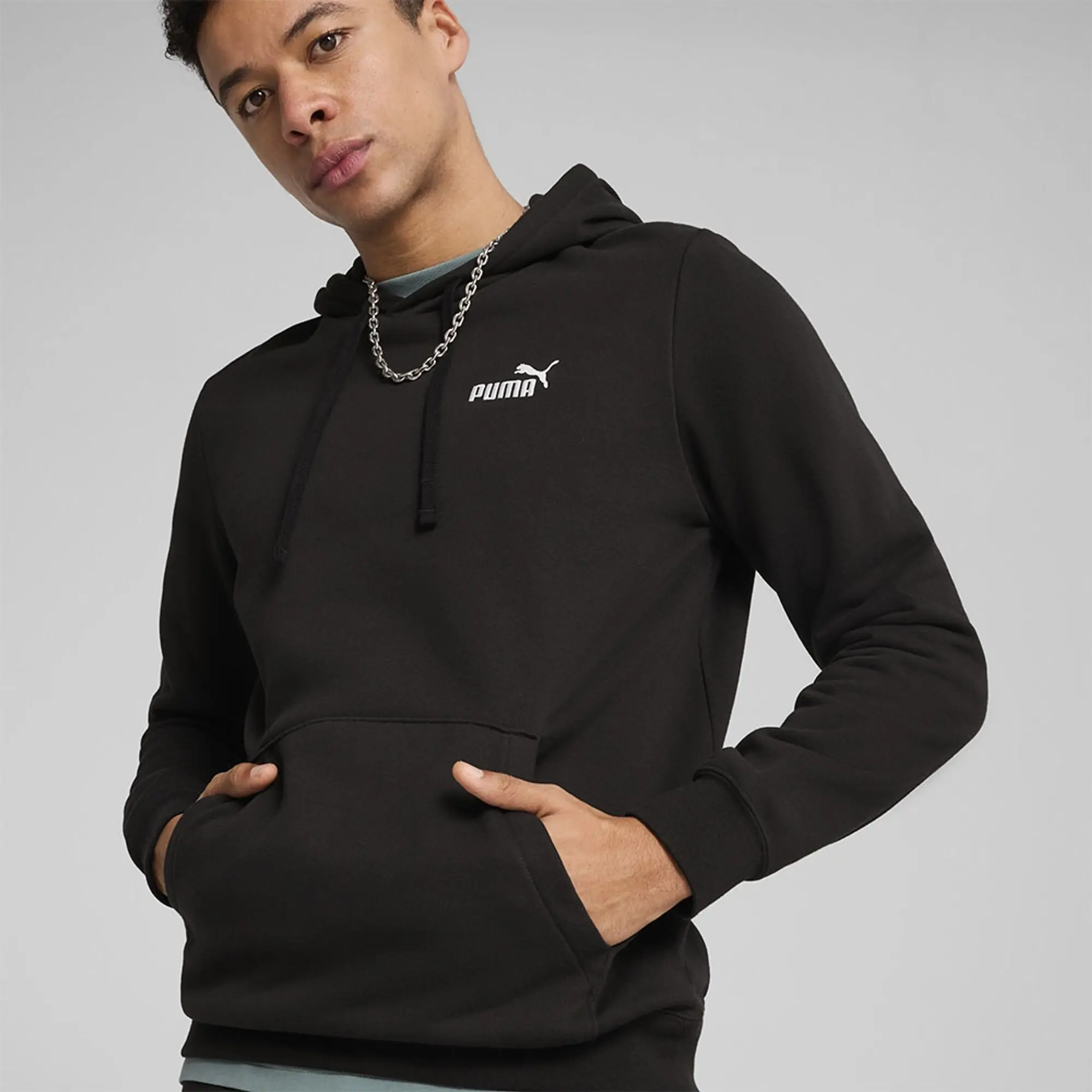 Ess Small No. 1 Logo Hoodie Fl Puma Black - ['Black']