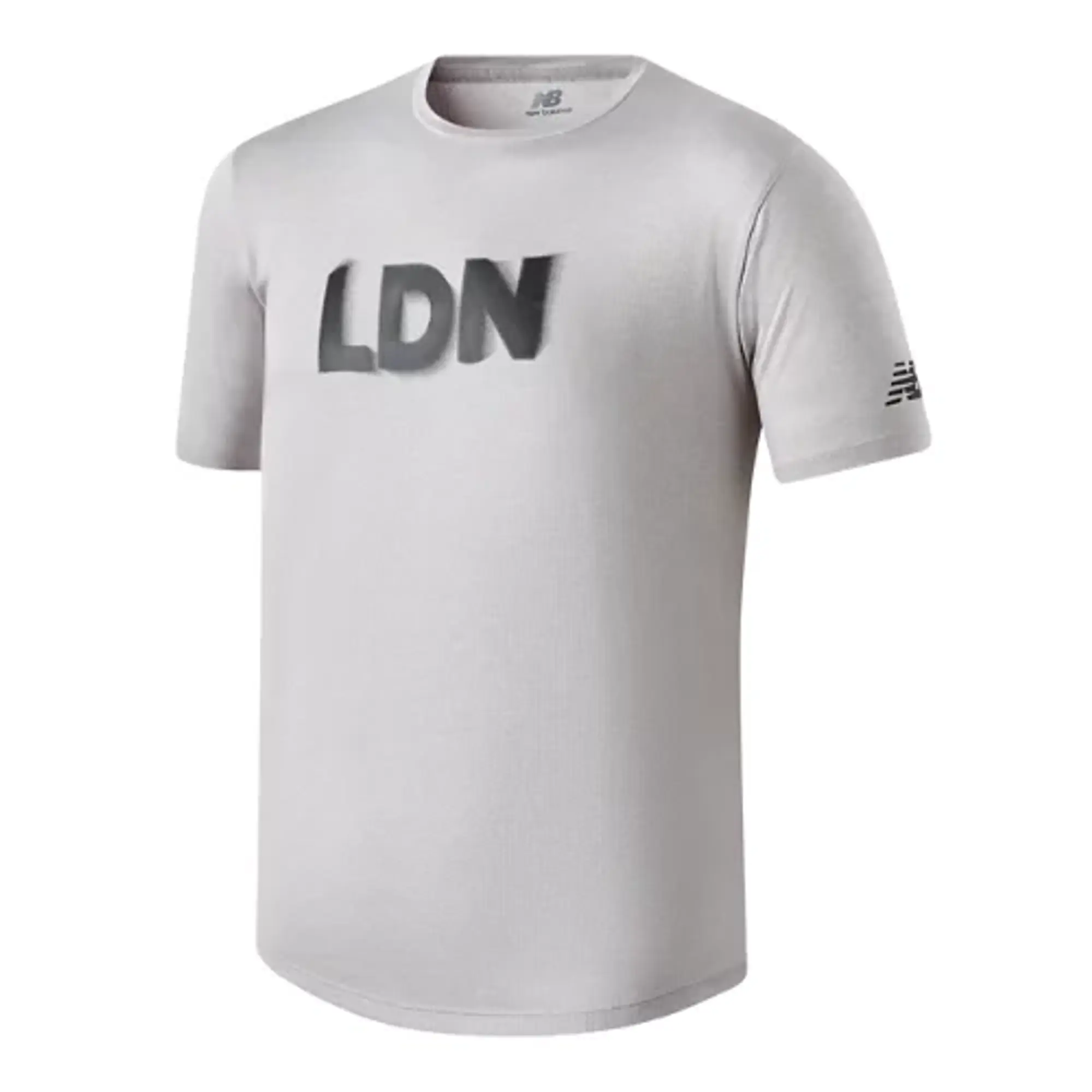 New Balance Men's London Edition Athletics T-Shirt in Grey Poly Knit