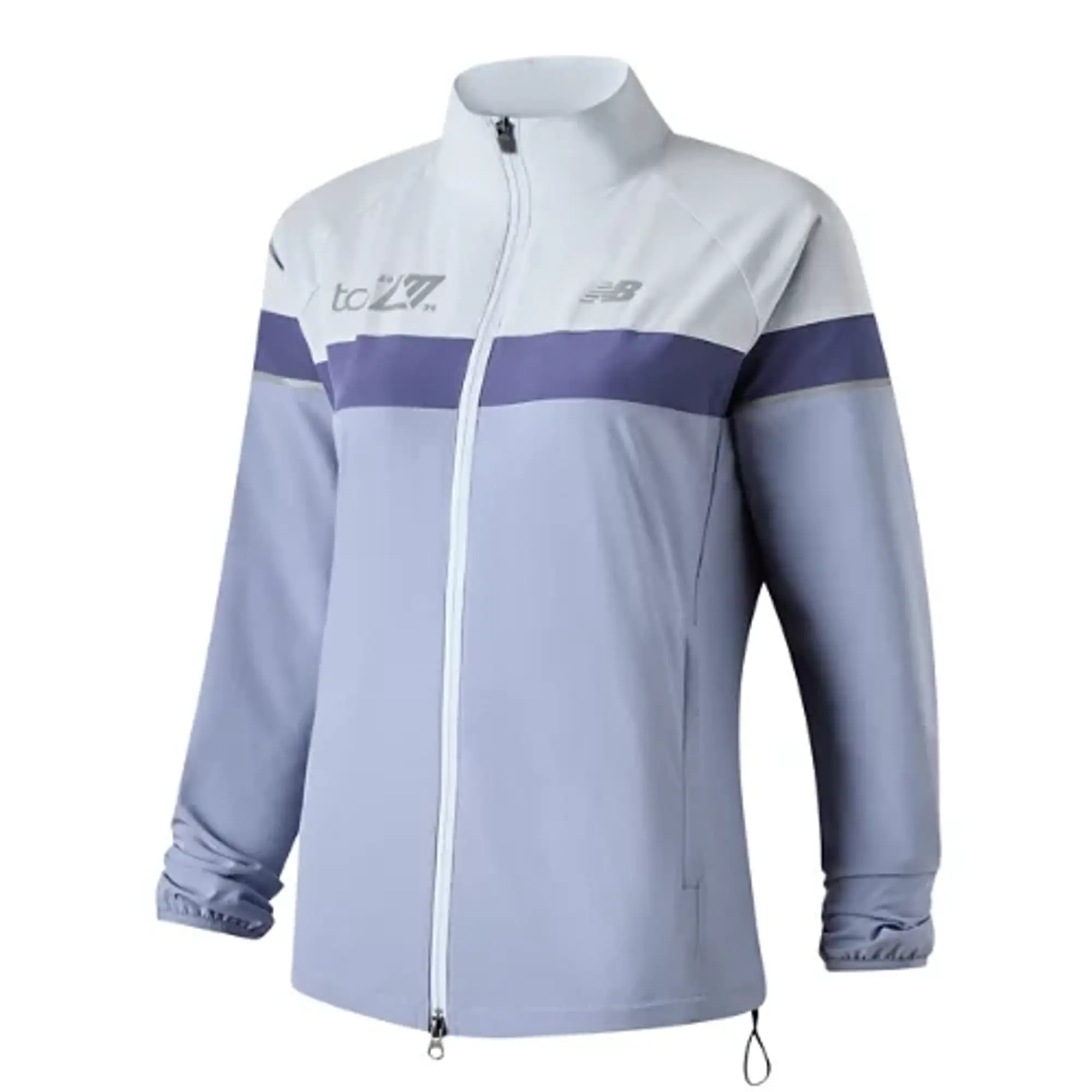 New Balance Women's London Edition Marathon Jacket in Blue Polywoven