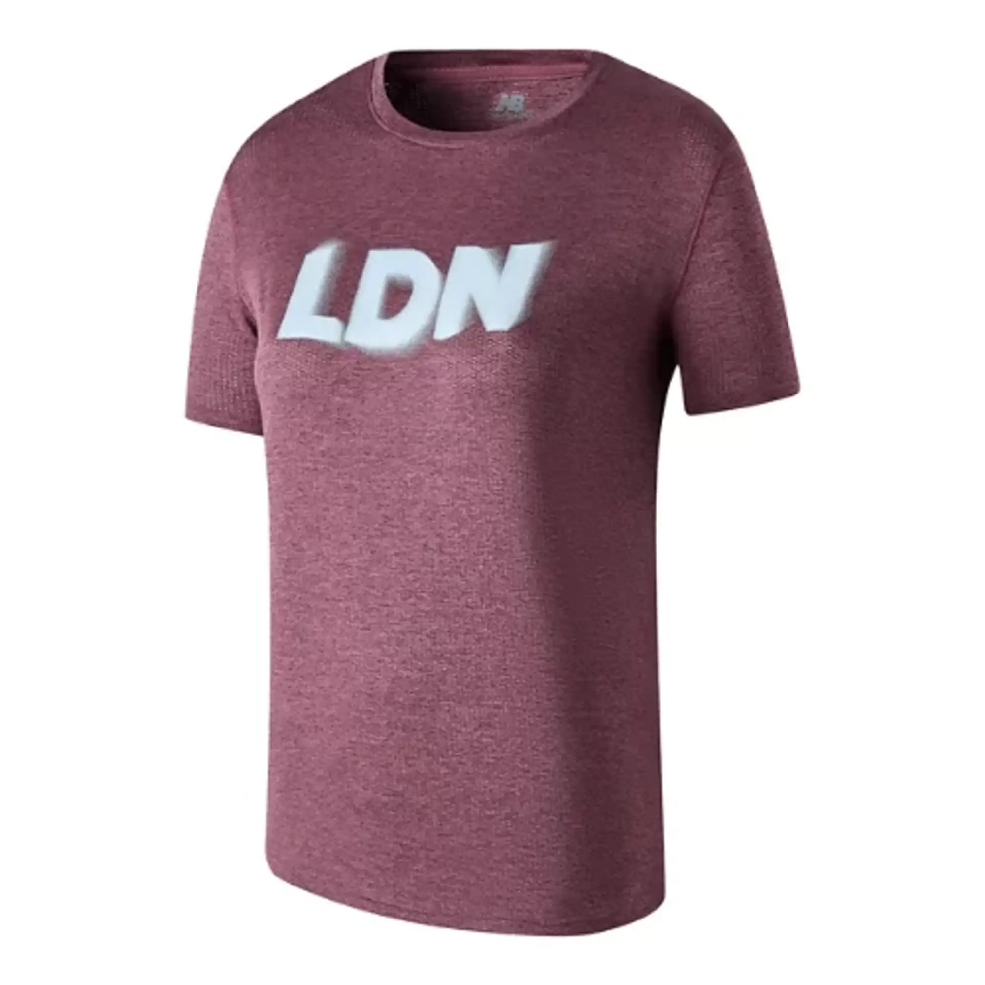 New Balance Women's London Edition Athletics T-Shirt in Purple Poly Knit