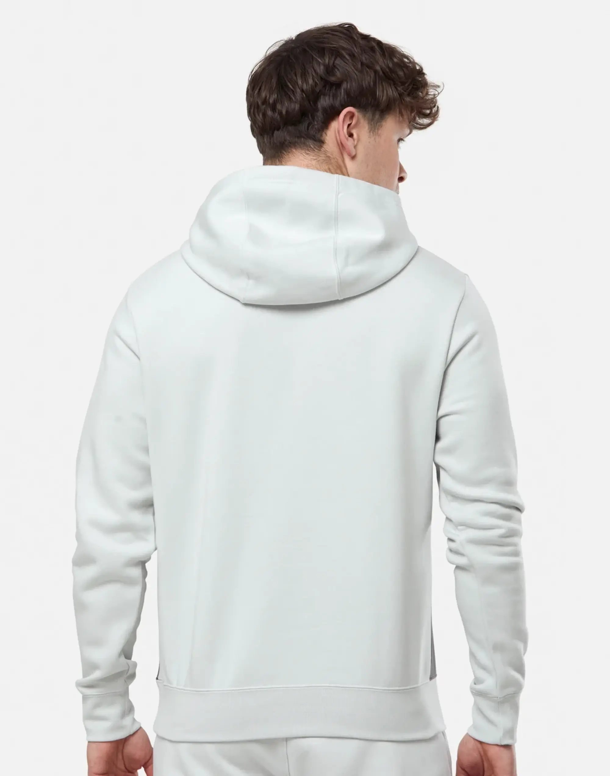 Men's Nike Swoosh Air Fleece Hoodie in Grey/White