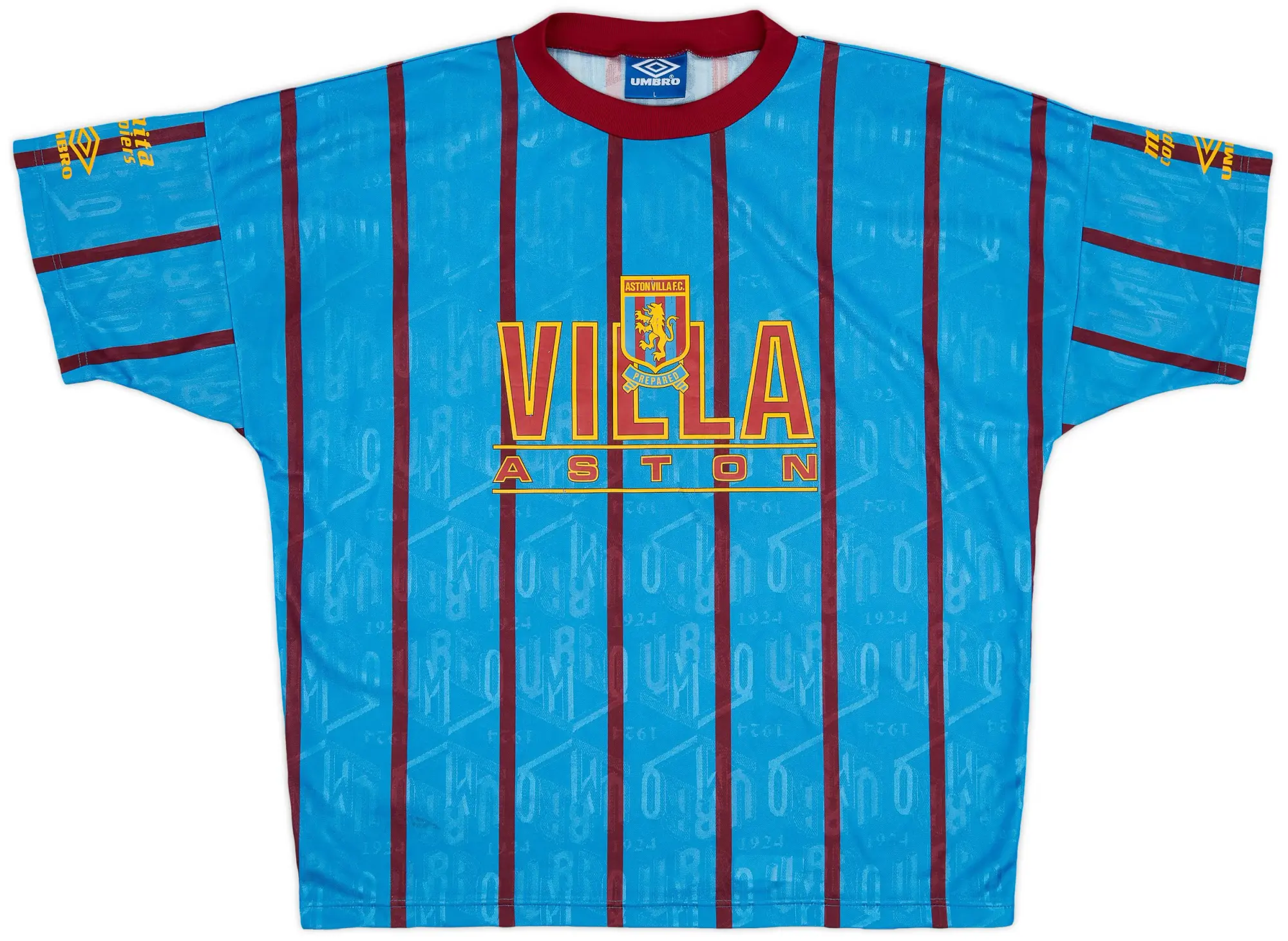 1992-93 Aston Villa Umbro Training Shirt - 8/10 - (L)