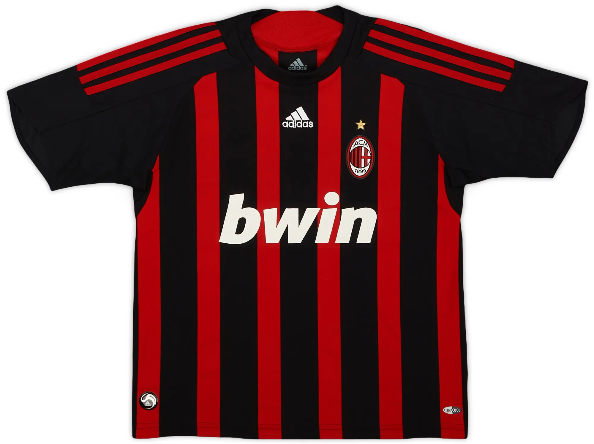 adidas 2008-09 AC Milan Home Shirt - 8/10 - (M.Boys)