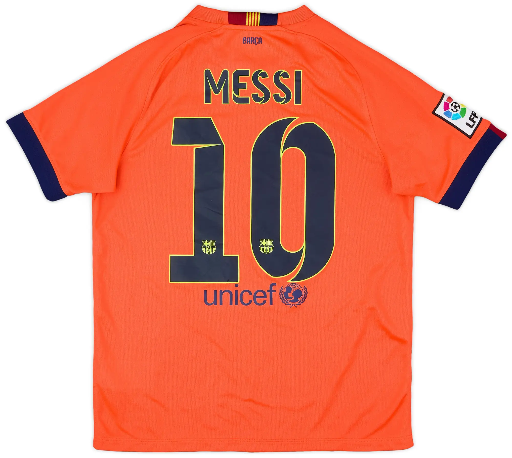 Nike 2014-15 Barcelona Away Shirt Messi #10 - 9/10 - (XL.Boys)