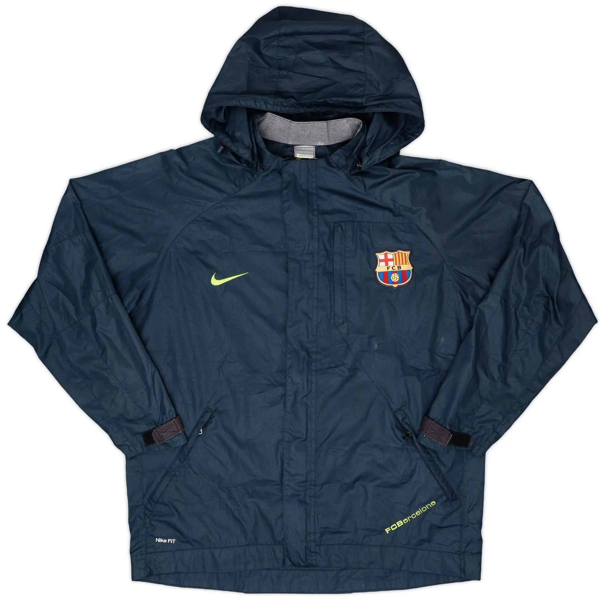 2007-08 Barcelona Nike Hooded Rain Jacket - 9/10 - (M)