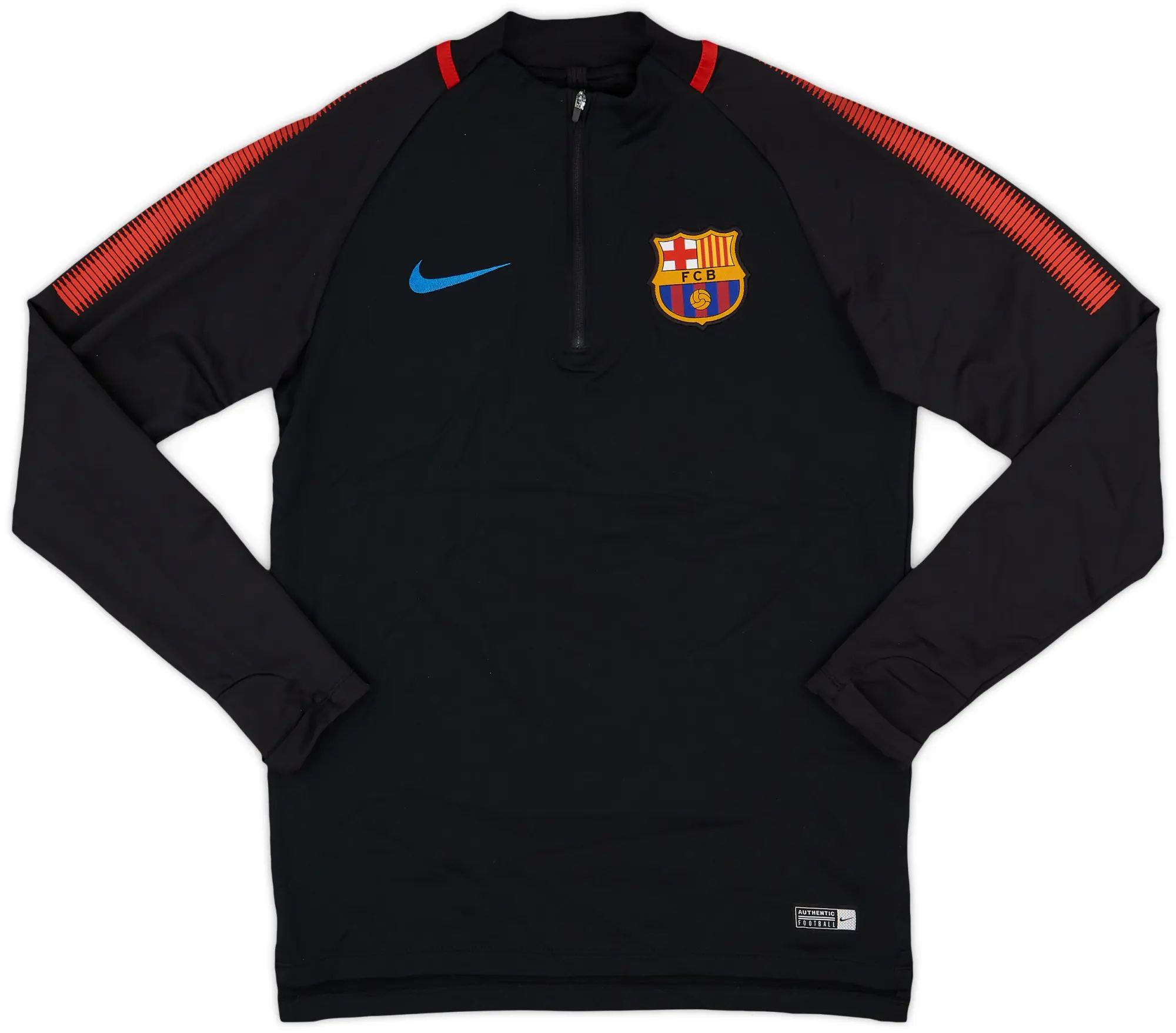 2017-18 Barcelona Nike 1/4 Zip Training Top - 8/10 - (S)