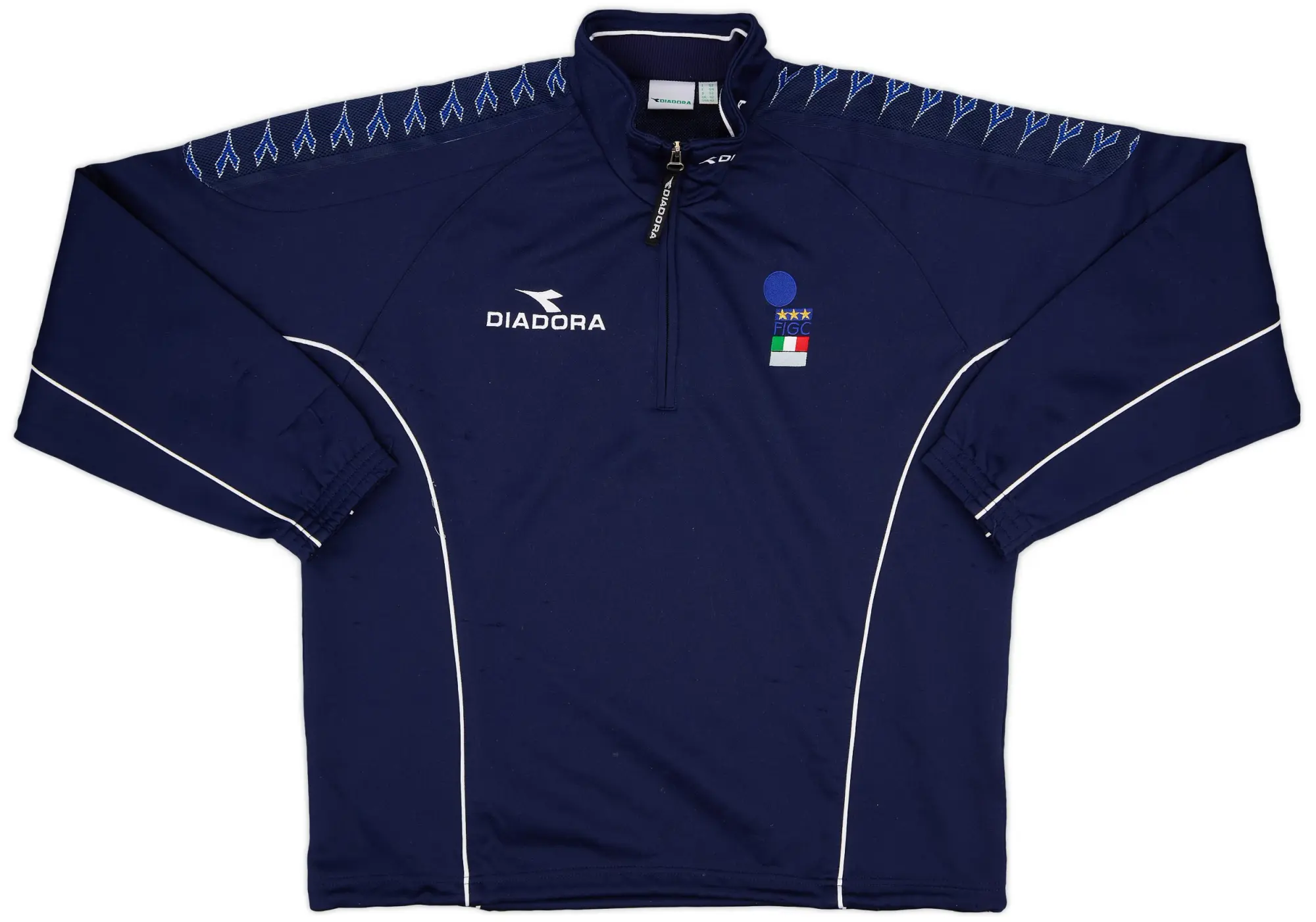 1999-00 Italy Diadora Referee 1/4 Zip Drill Top - 7/10 - (L)