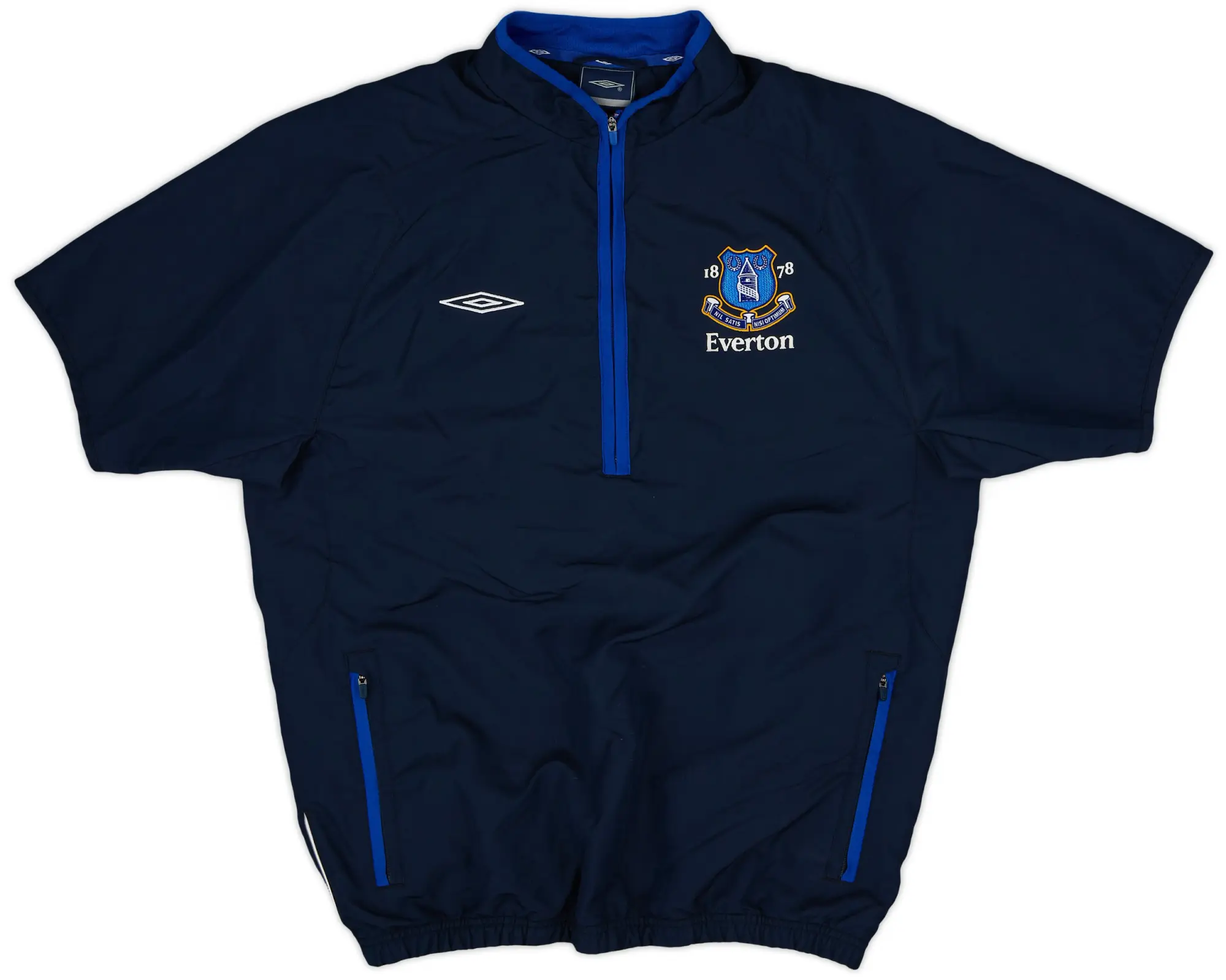 2005-06 Everton Umbro 1/2 Zip S/S Drill Top - 9/10 - (S)