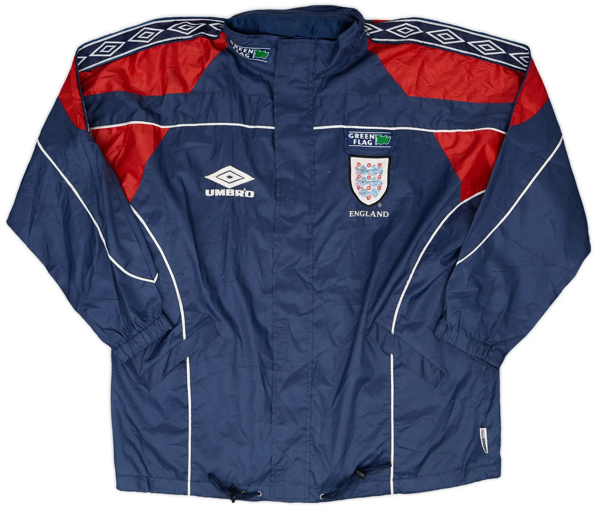 1995-97 England Umbro Hooded Rain Jacket - 7/10 - (L)