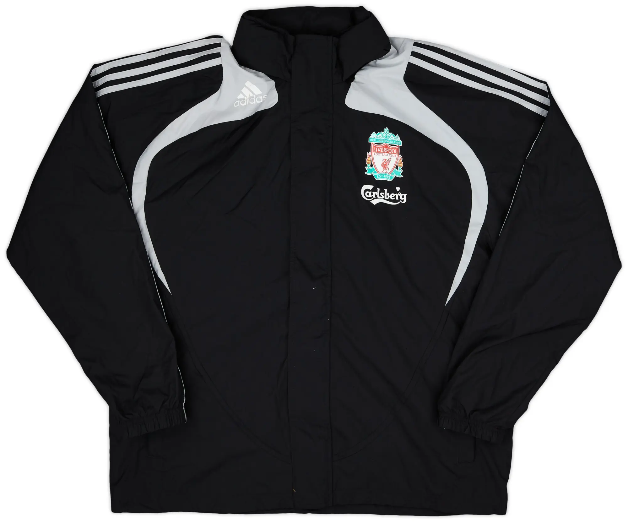 2008-09 Liverpool adidas Hooded Rain Jacket - 8/10 - (L/XL)