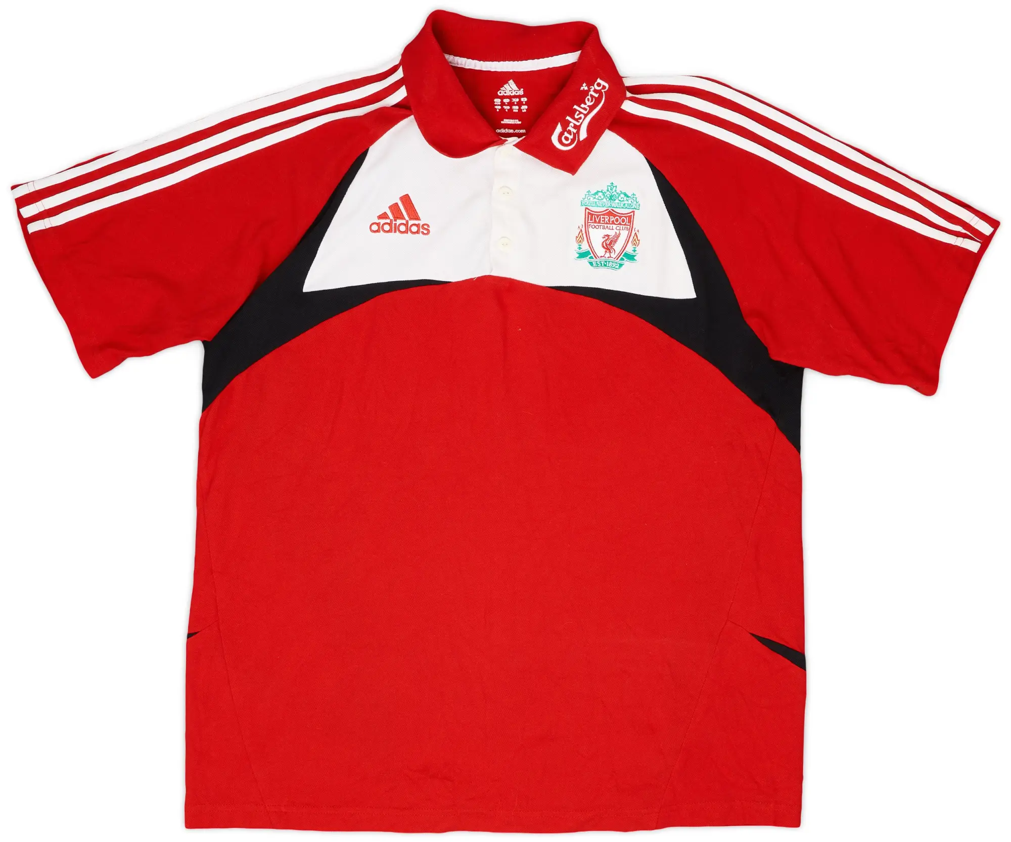 2007-08 Liverpool adidas Polo Shirt - 8/10 - (L/XL)