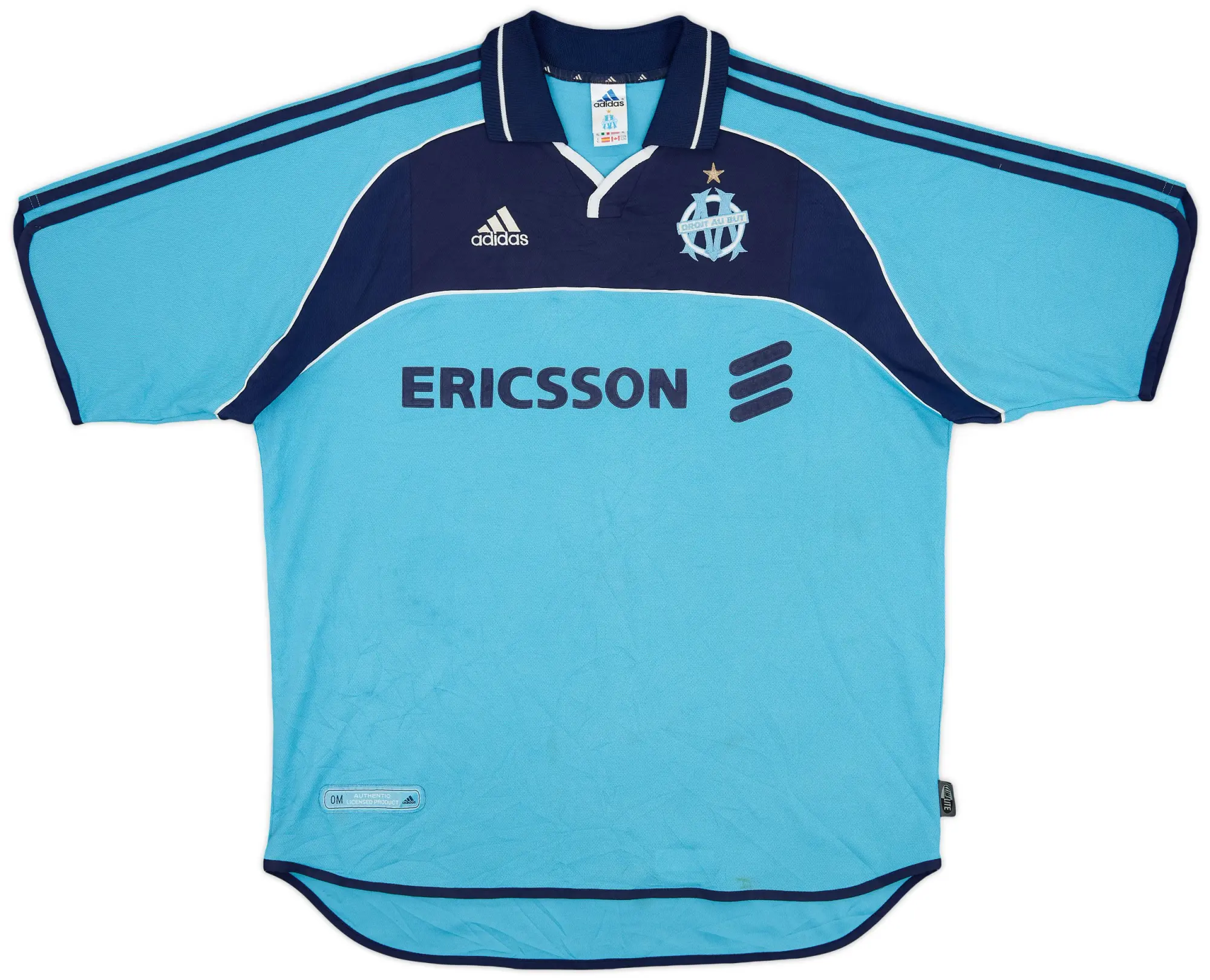 adidas 2000-01 Olympique Marseille Away Shirt - 8/10 - (XL)