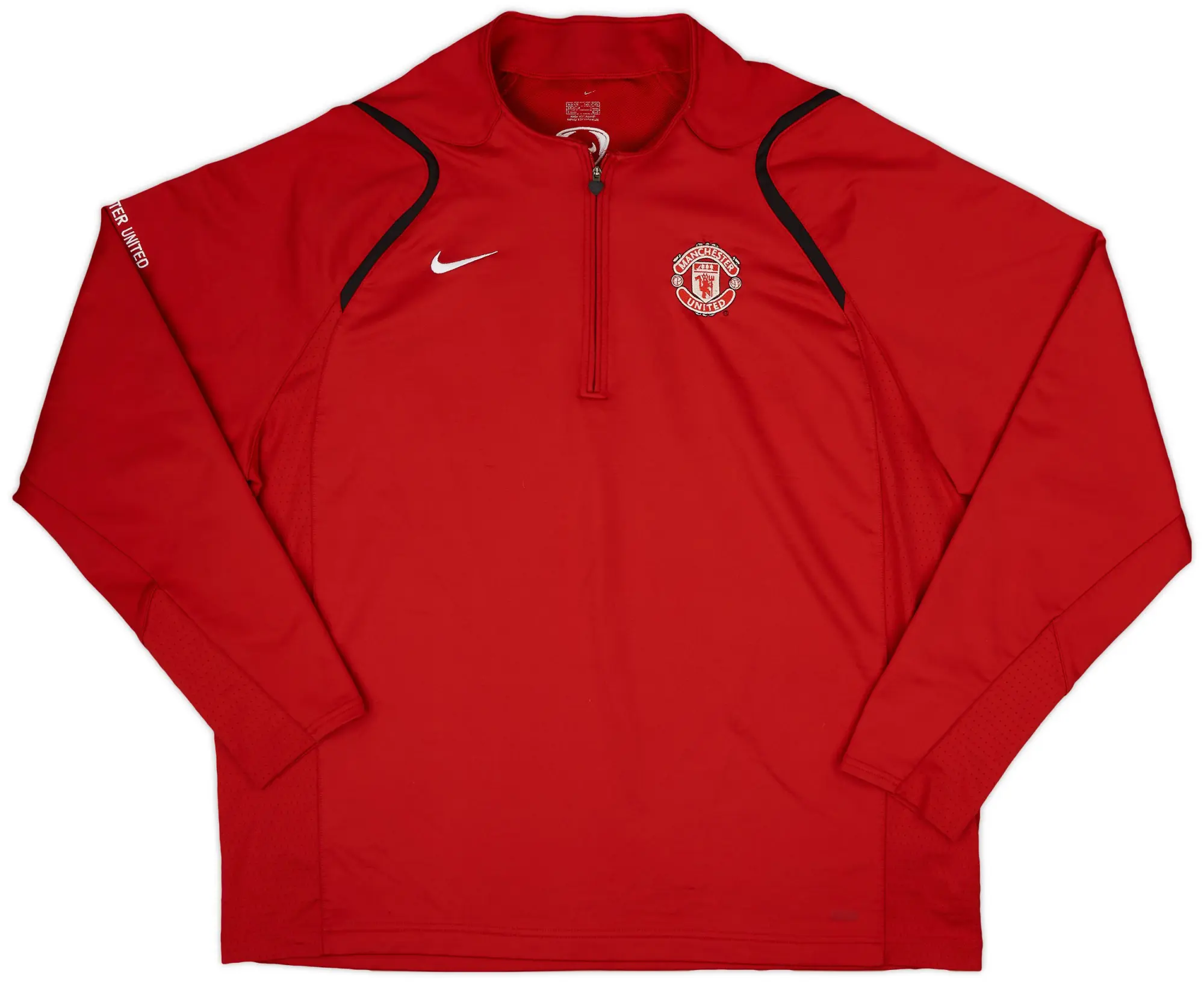 2006-07 Manchester United Nike 1/4 Zip Drill Top - 9/10 - (XXL)