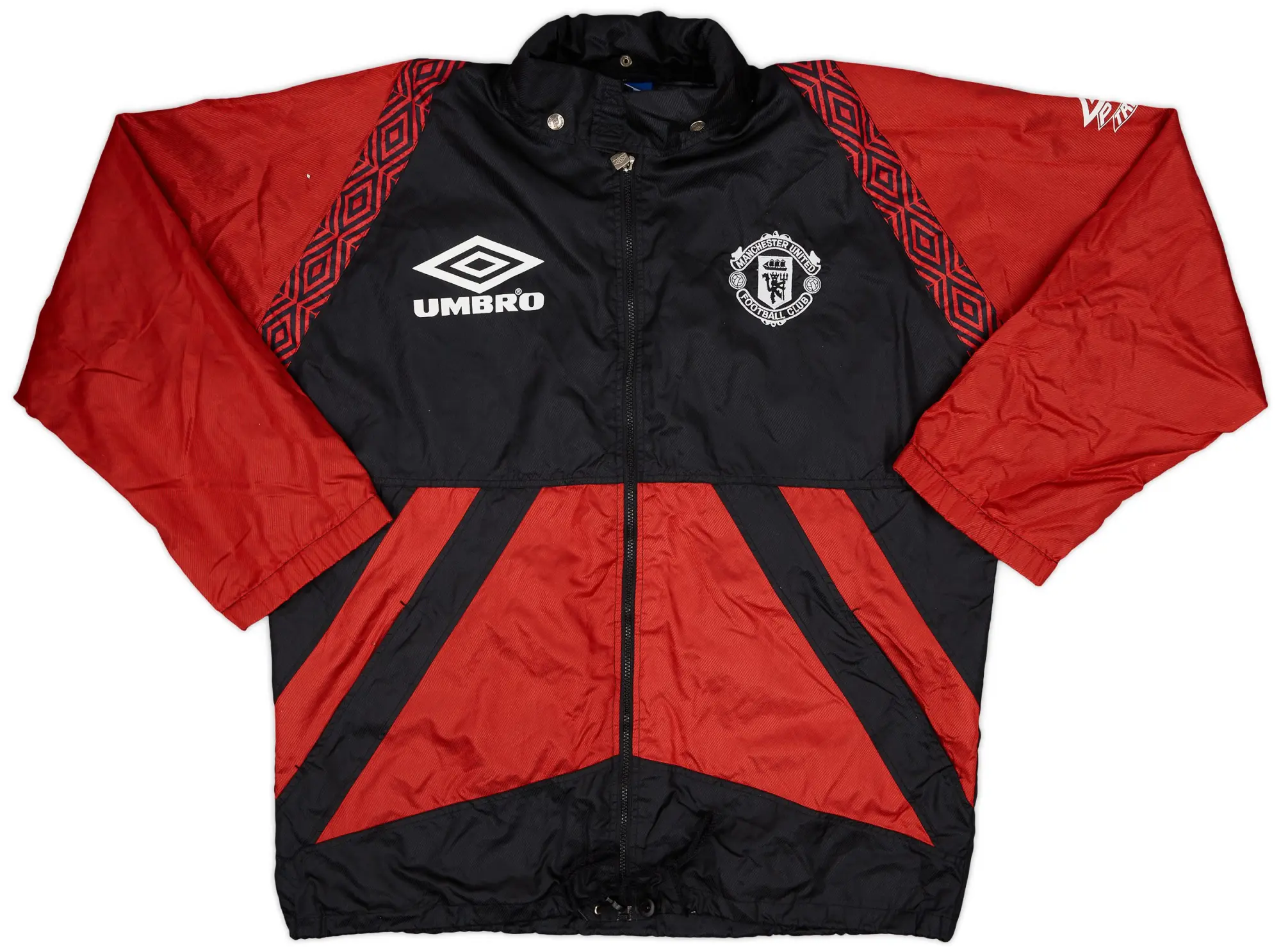 1996-97 Manchester United Umbro Hooded Rain Jacket - 8/10 - (L)