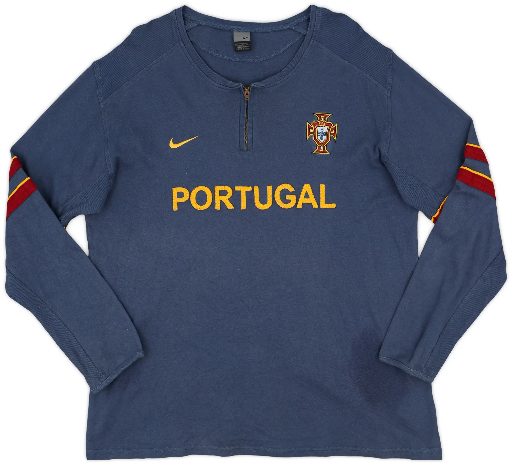 2002-03 Portugal Nike 1/4 Zip Sweat Top - 7/10 - (XL)