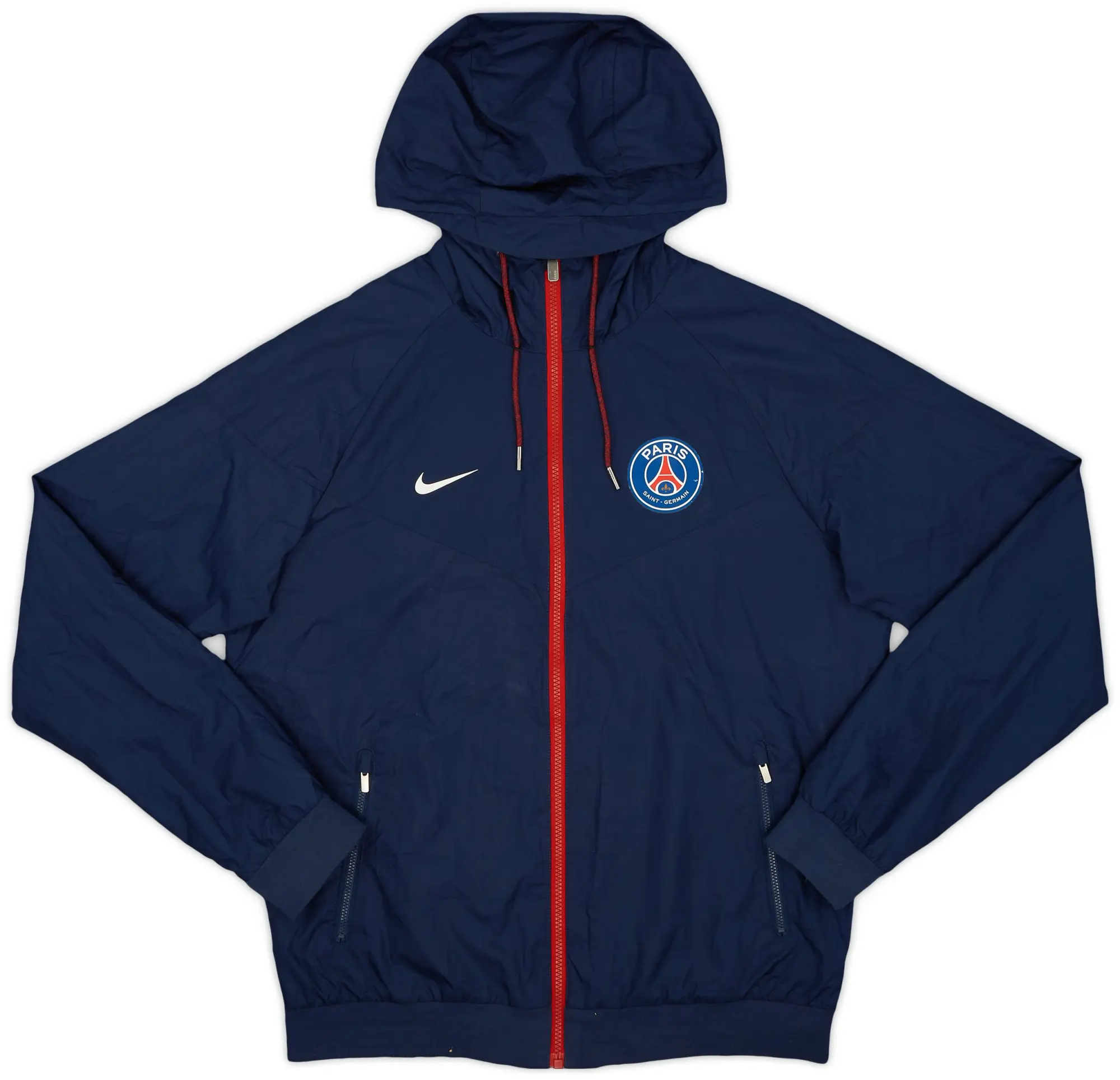 2015-16 Paris Saint-Germain Nike Hooded Rain Jacket - 8/10 - (M)