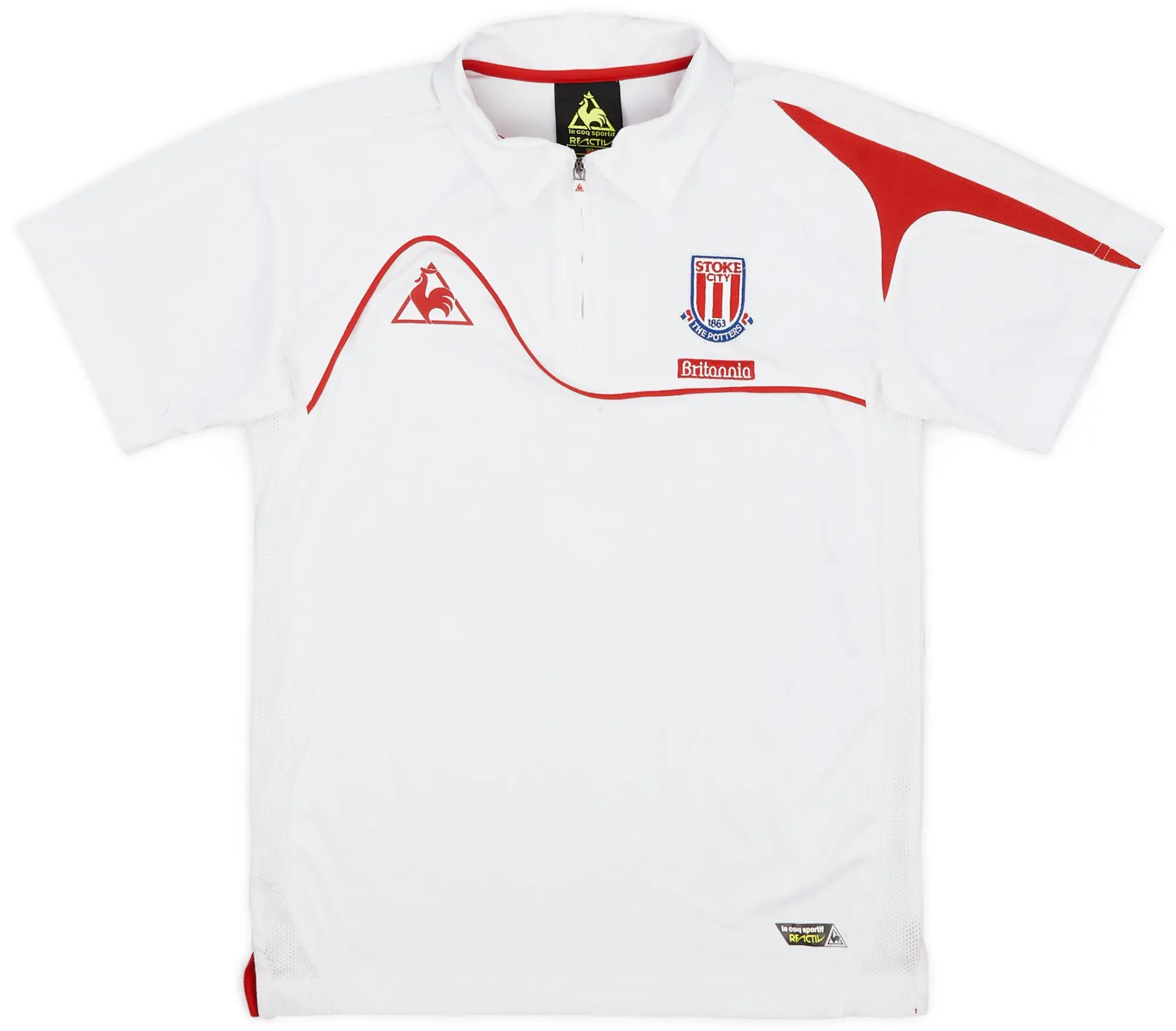 2009-10 Stoke City Le Coq Sportif 1/4 Zip Polo Shirt - 7/10 - (L.Boys)