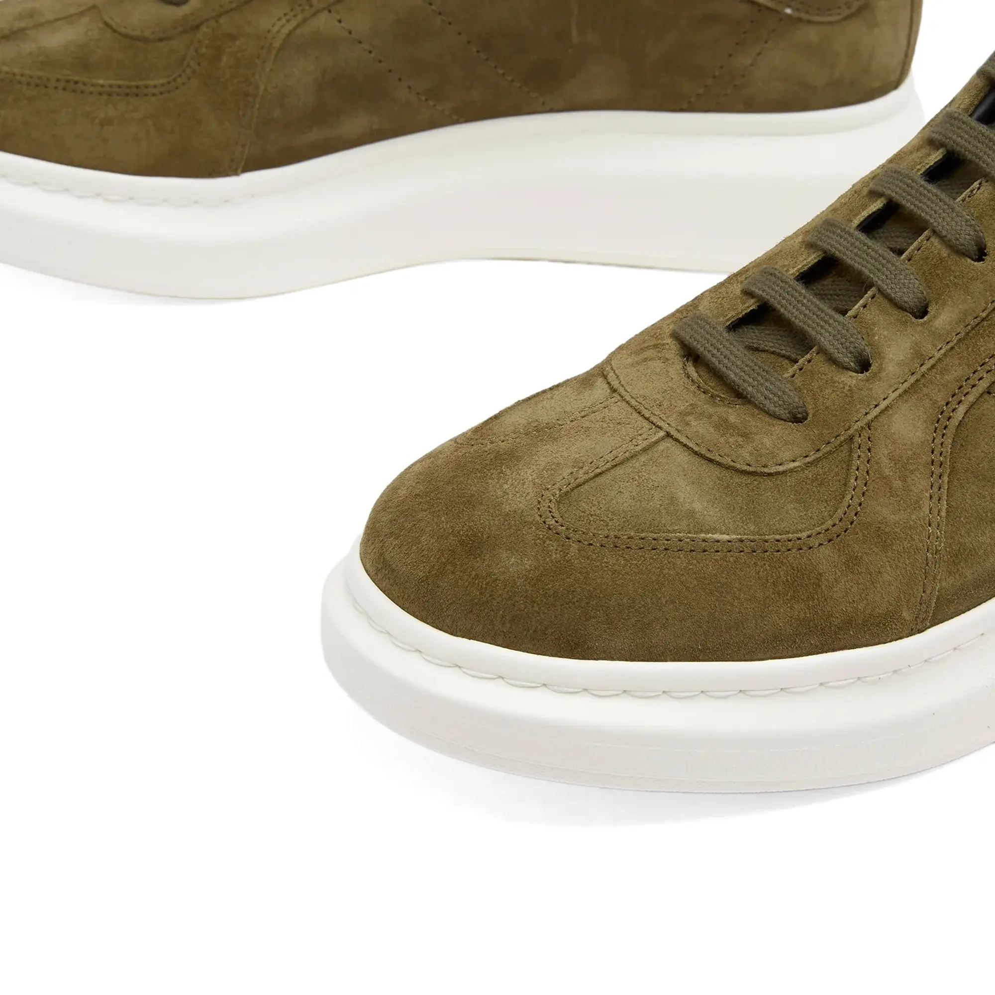 Alexander McQueen Men's Exaggerate Sole Suede Sneaker Mud