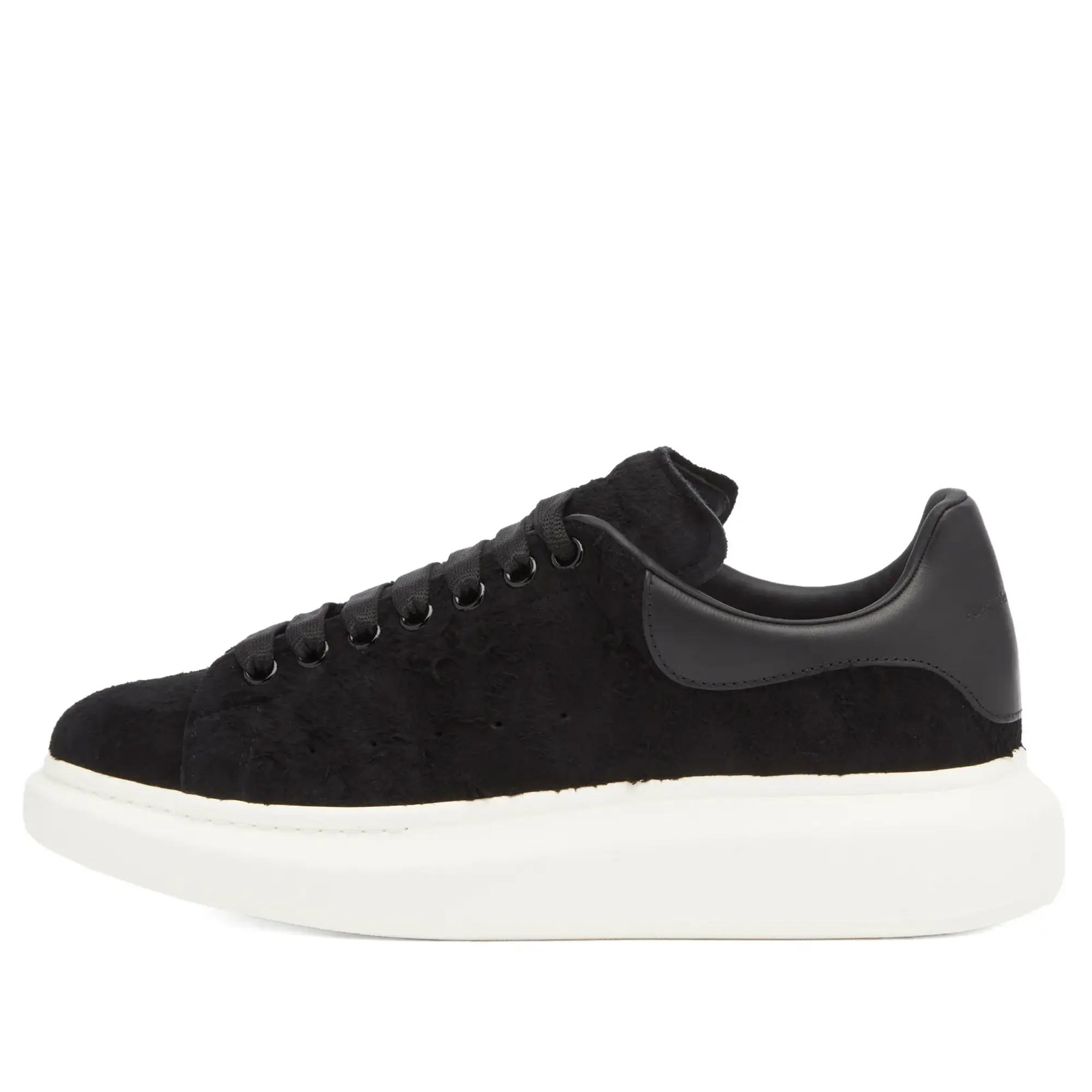 Alexander McQueen Men's Exaggerate Sole Rough Suede Sneaker Black