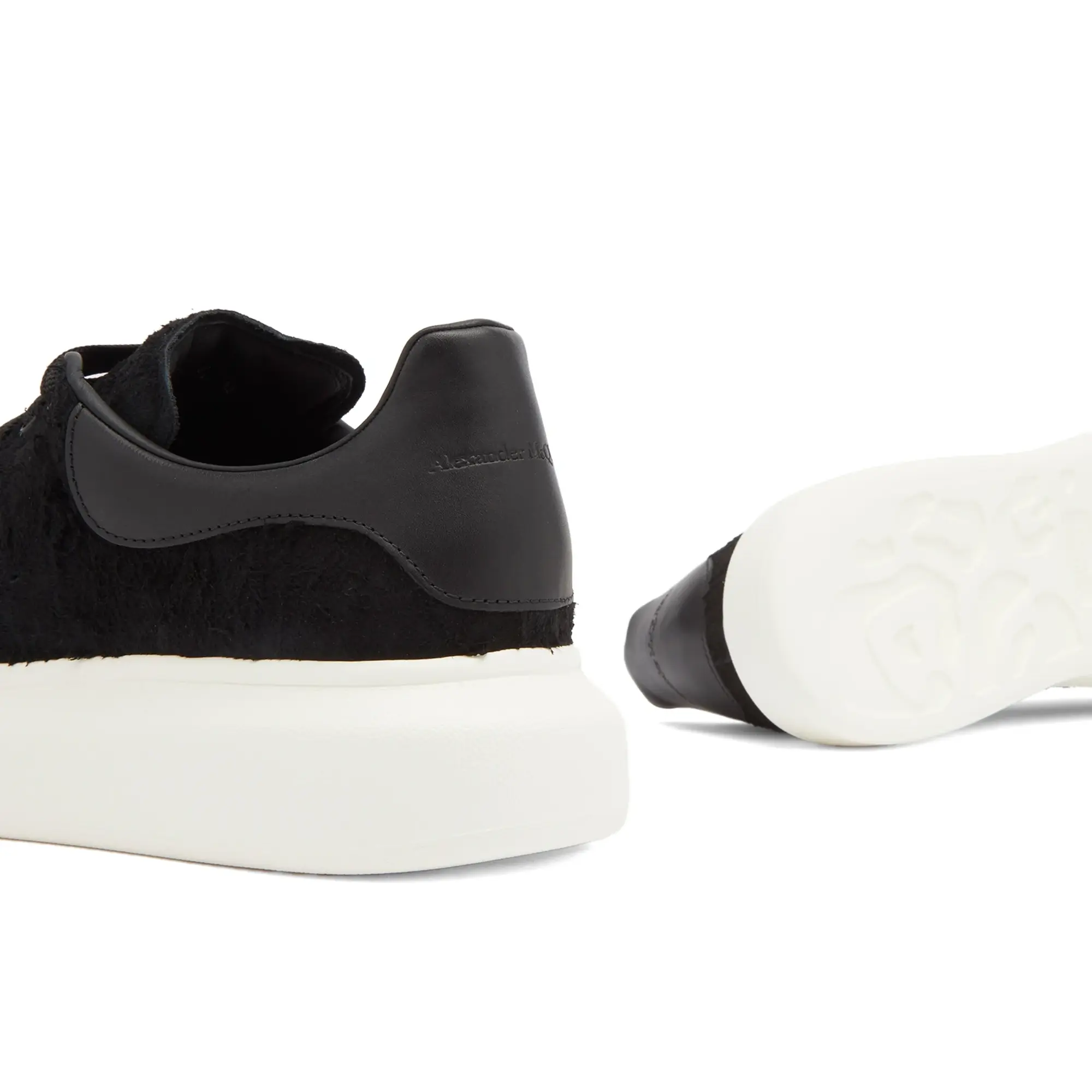 Alexander McQueen Men's Exaggerate Sole Rough Suede Sneaker Black