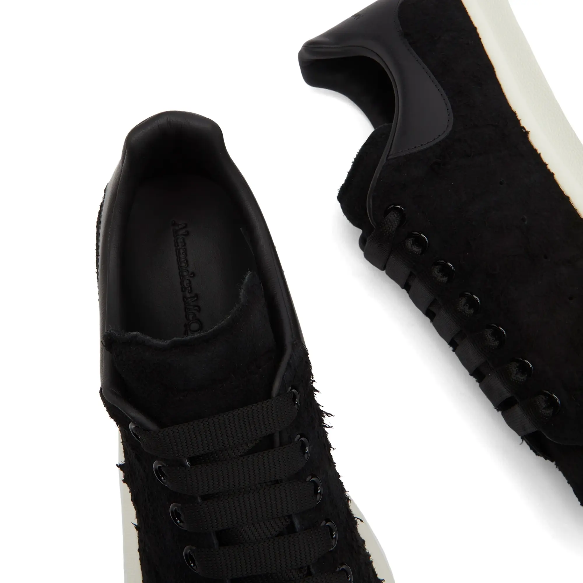 Alexander McQueen Men's Exaggerate Sole Rough Suede Sneaker Black