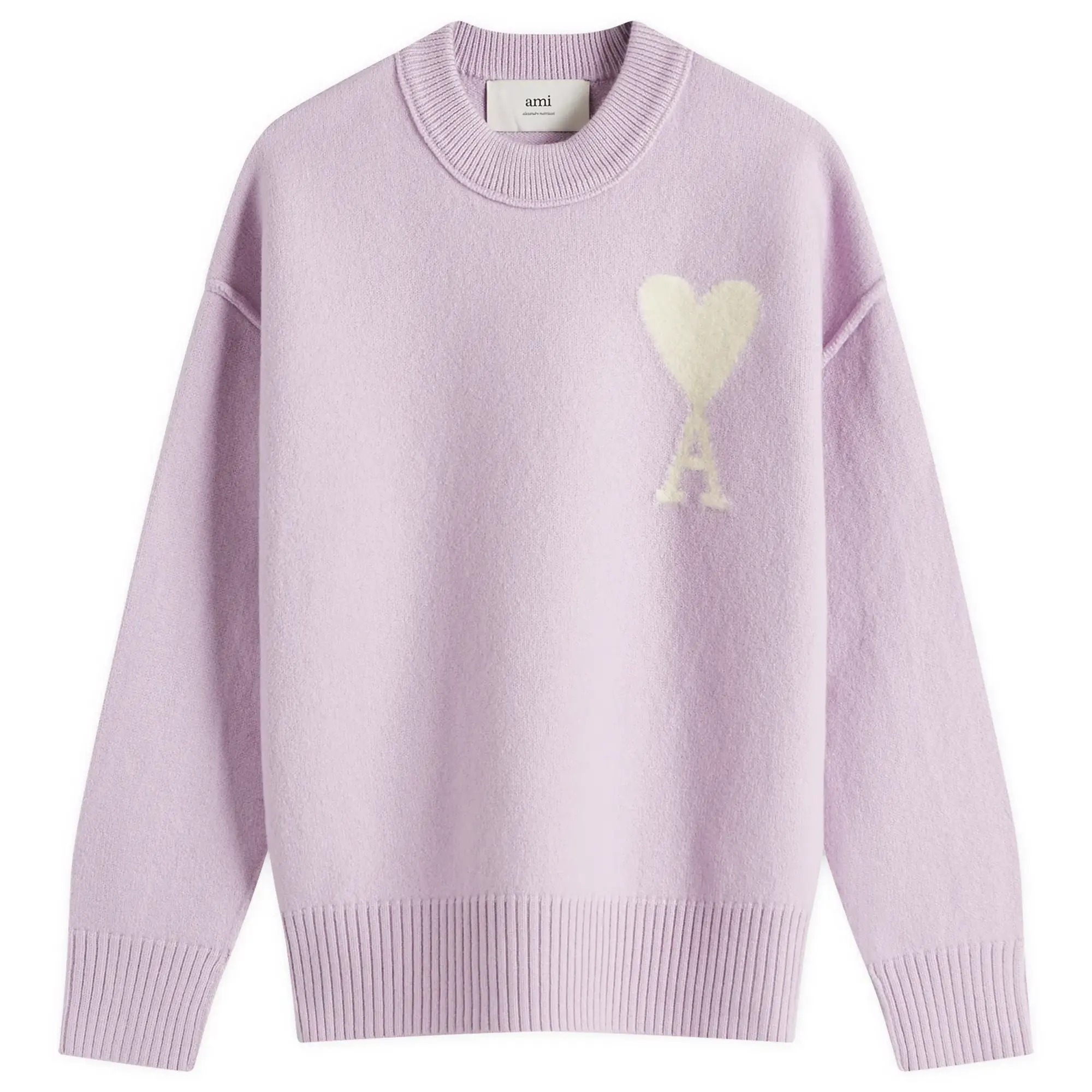 AMI Paris Women's Off White ADC Jumper Lilac/Ecru