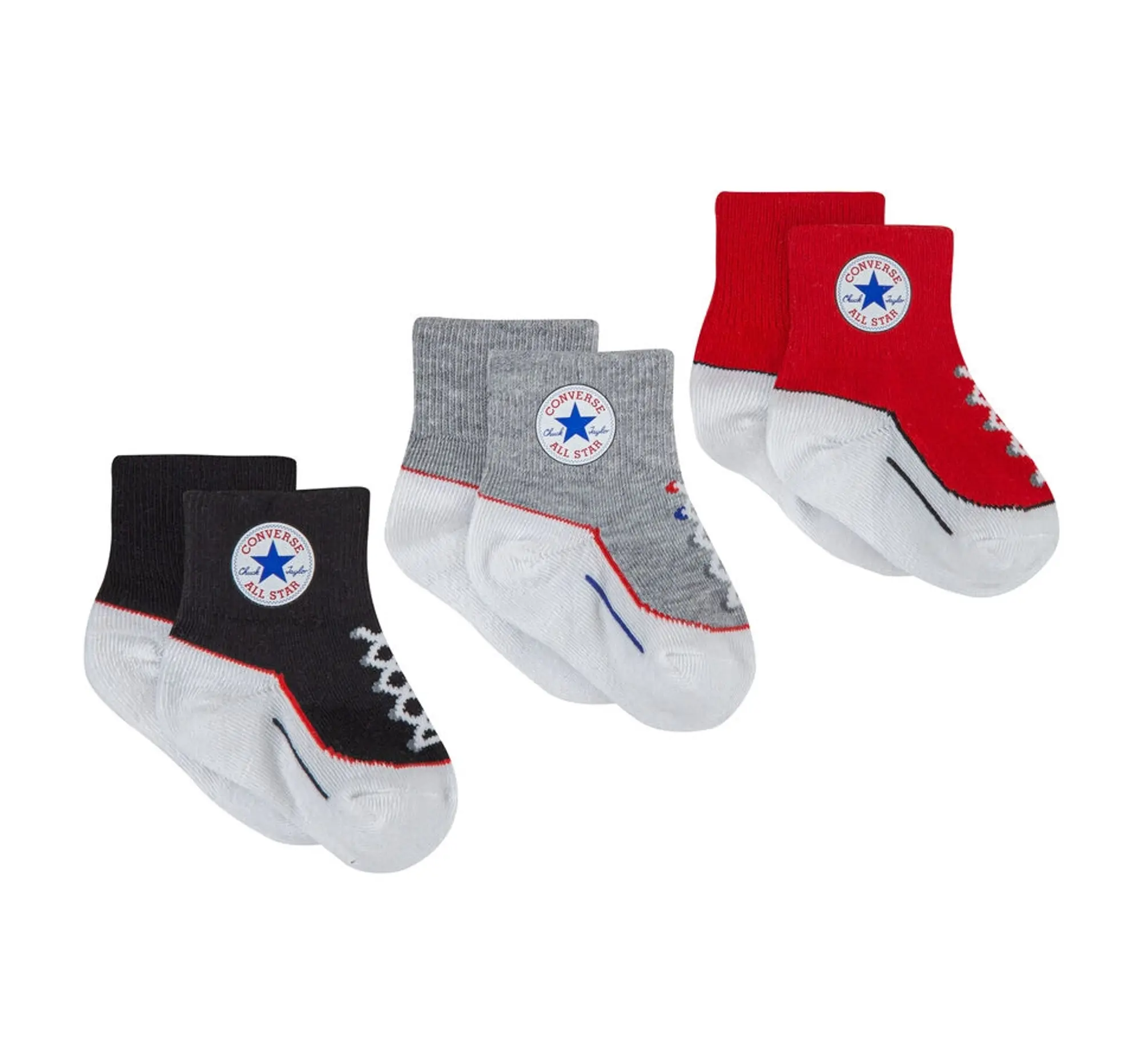 Converse 3-Pack Chuck Taylor Quarter Socks 6-12M - Black