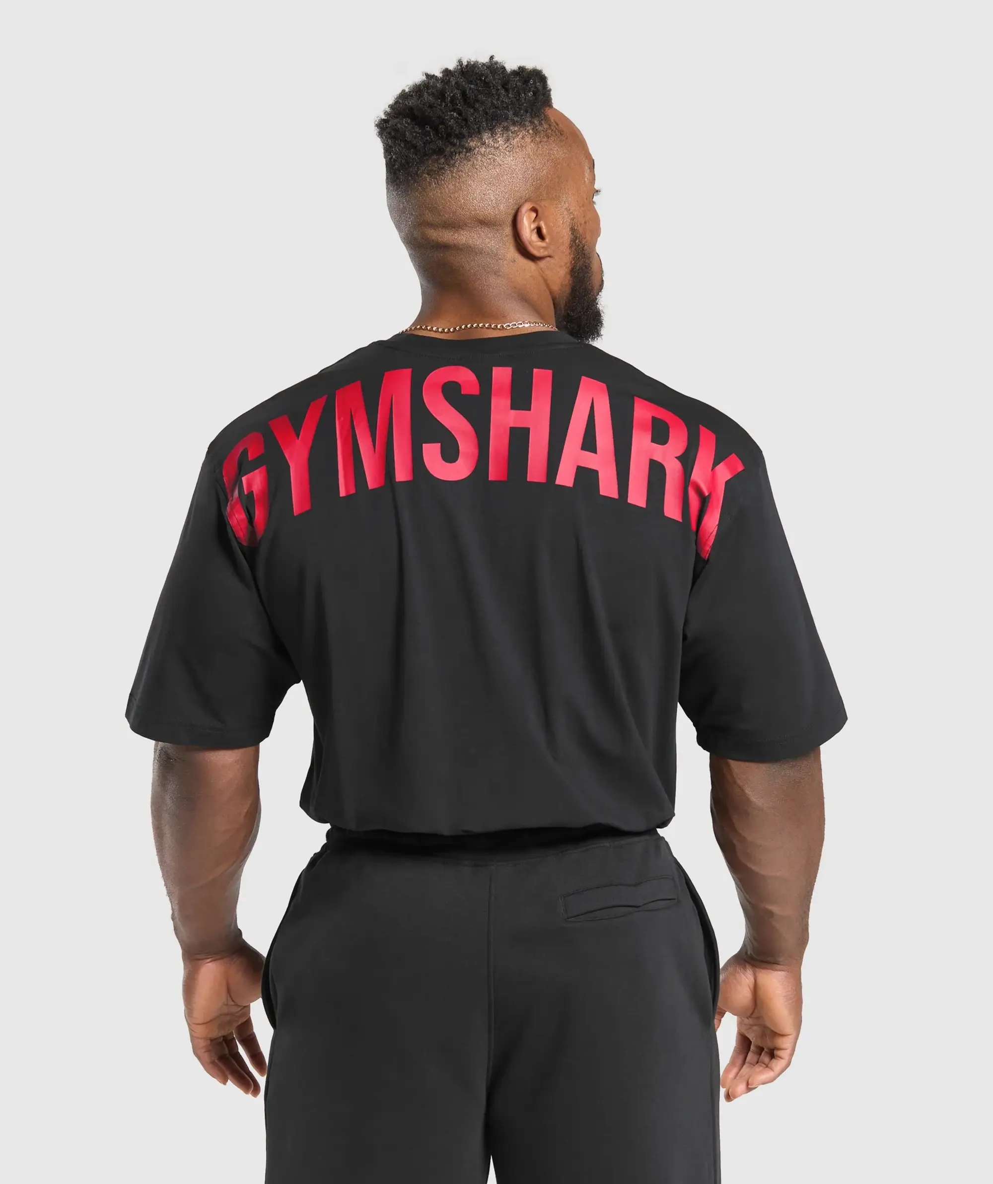 Gymshark Power T-Shirt - Black/Conditioning Red