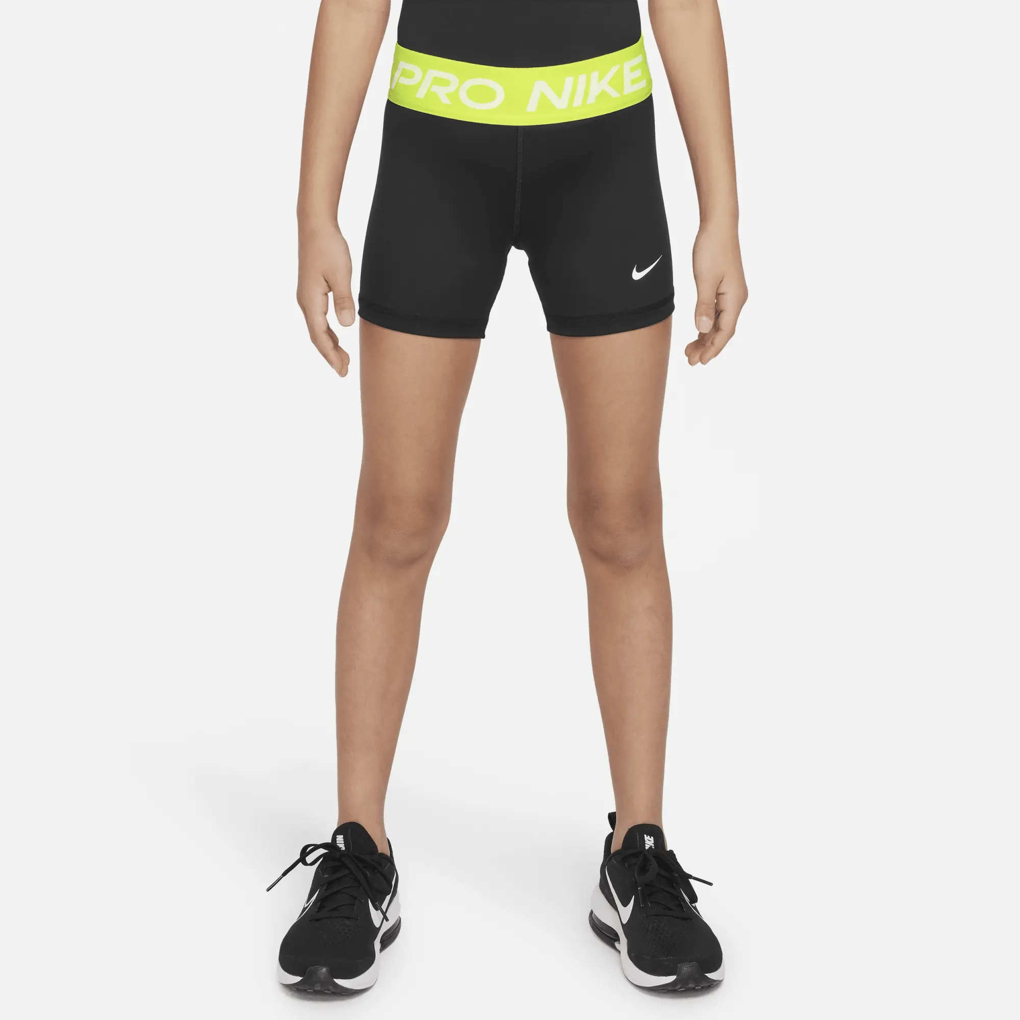 Nike Pro Girls' Shorts - Black - Recycled Polyester Minimum