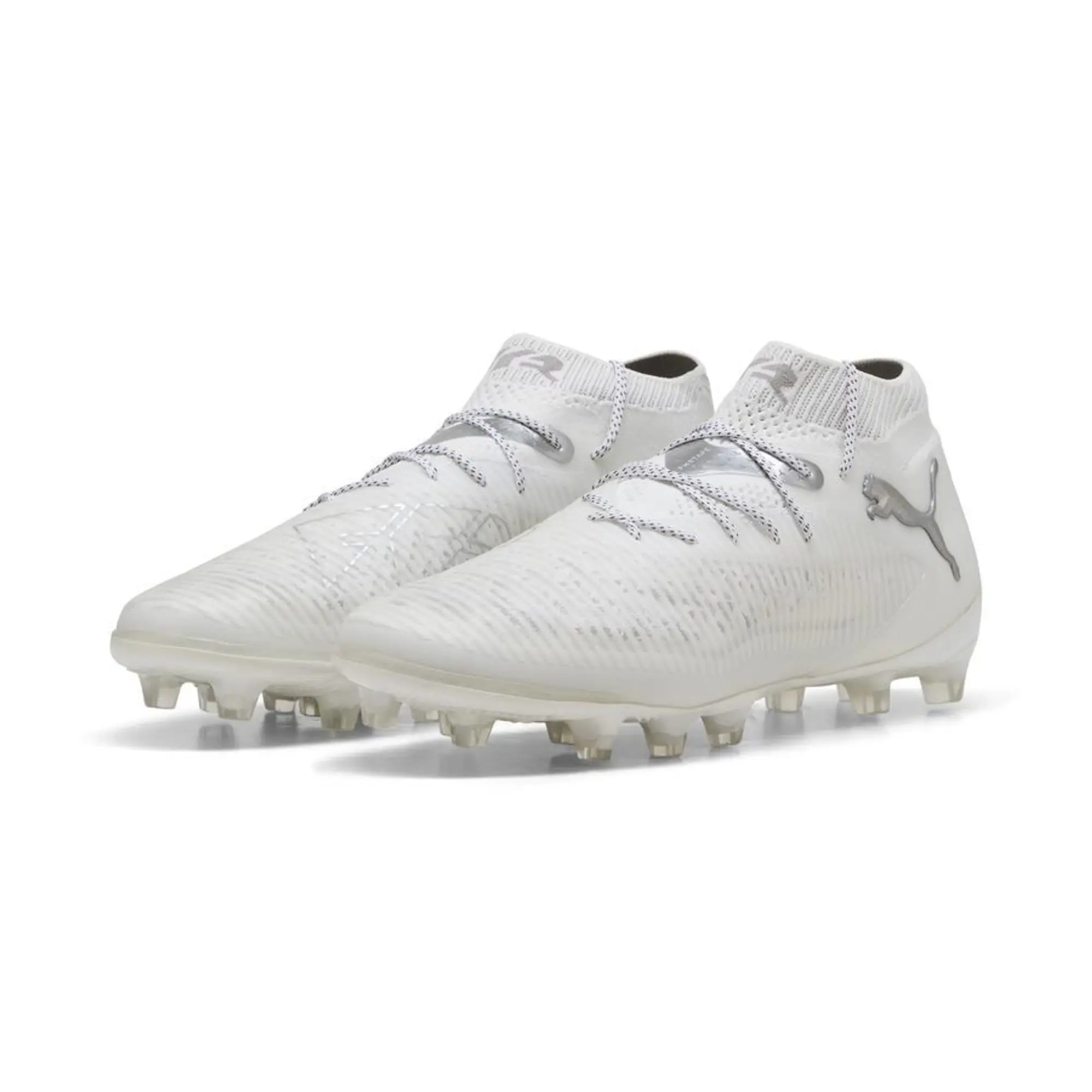 Puma Future 8 Ultimate Ag White Pack - Puma White/Matte Silver - ['White']