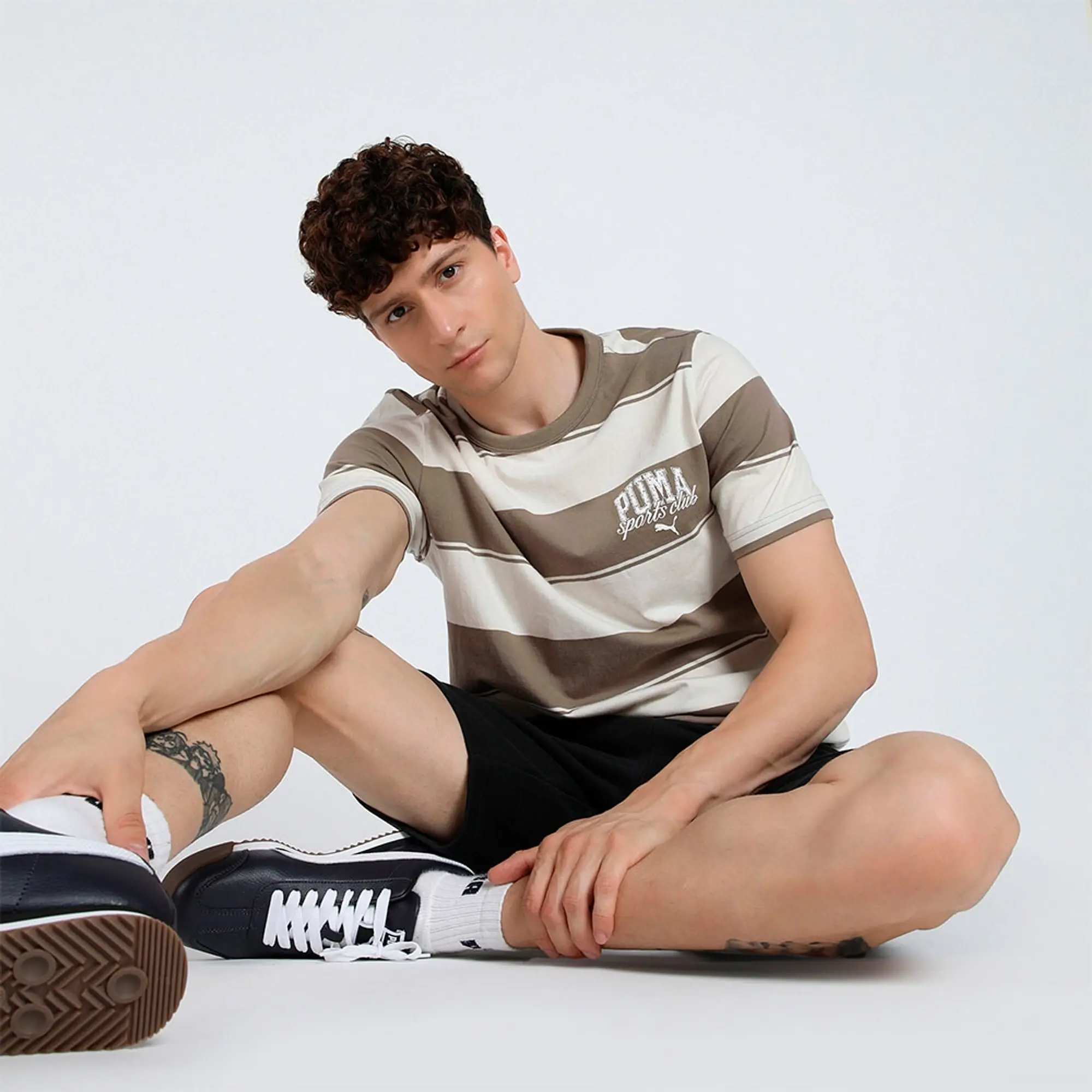 Puma Class Stripe Aop Short Sleeve T-shirt