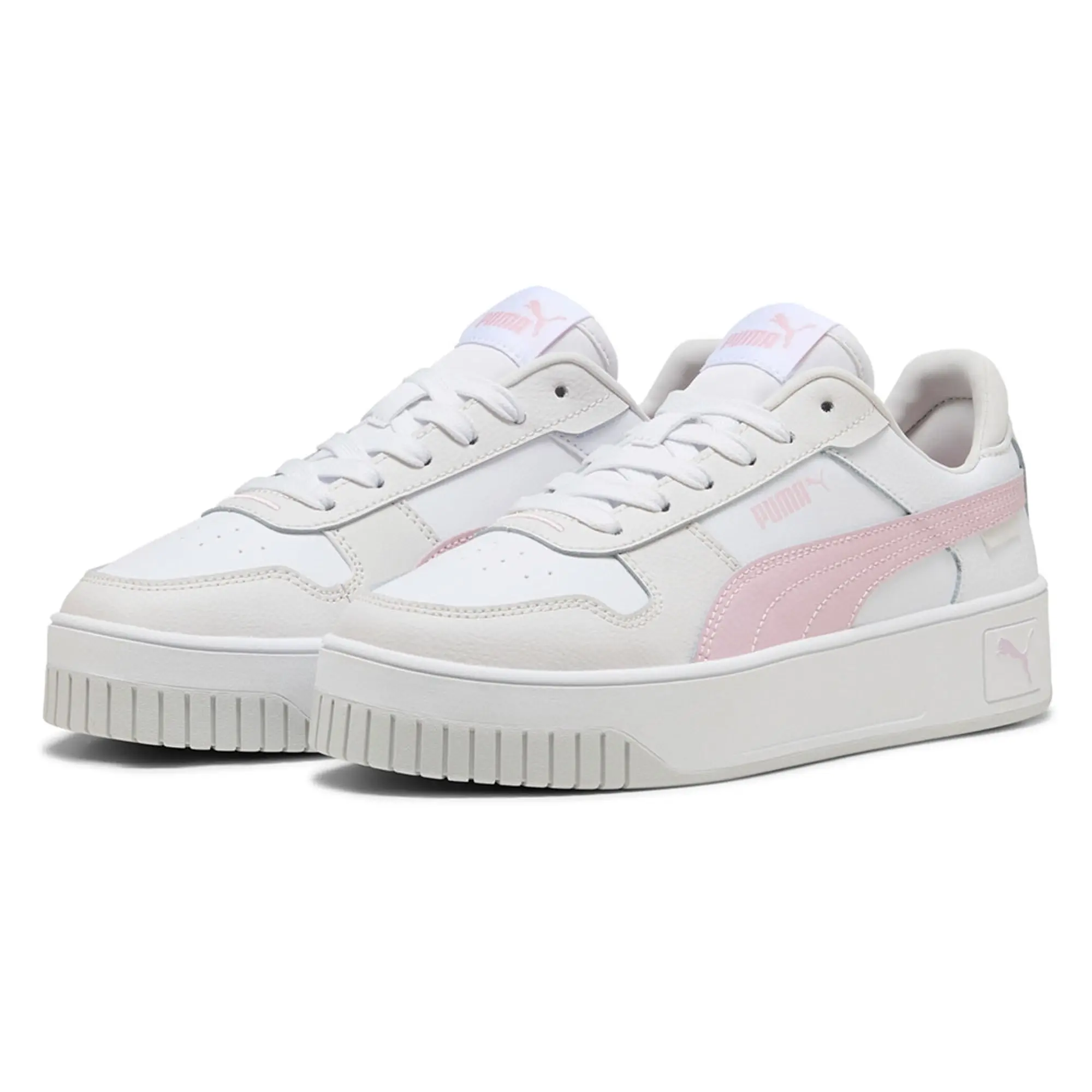 PUMA carina street trainers in white & pink