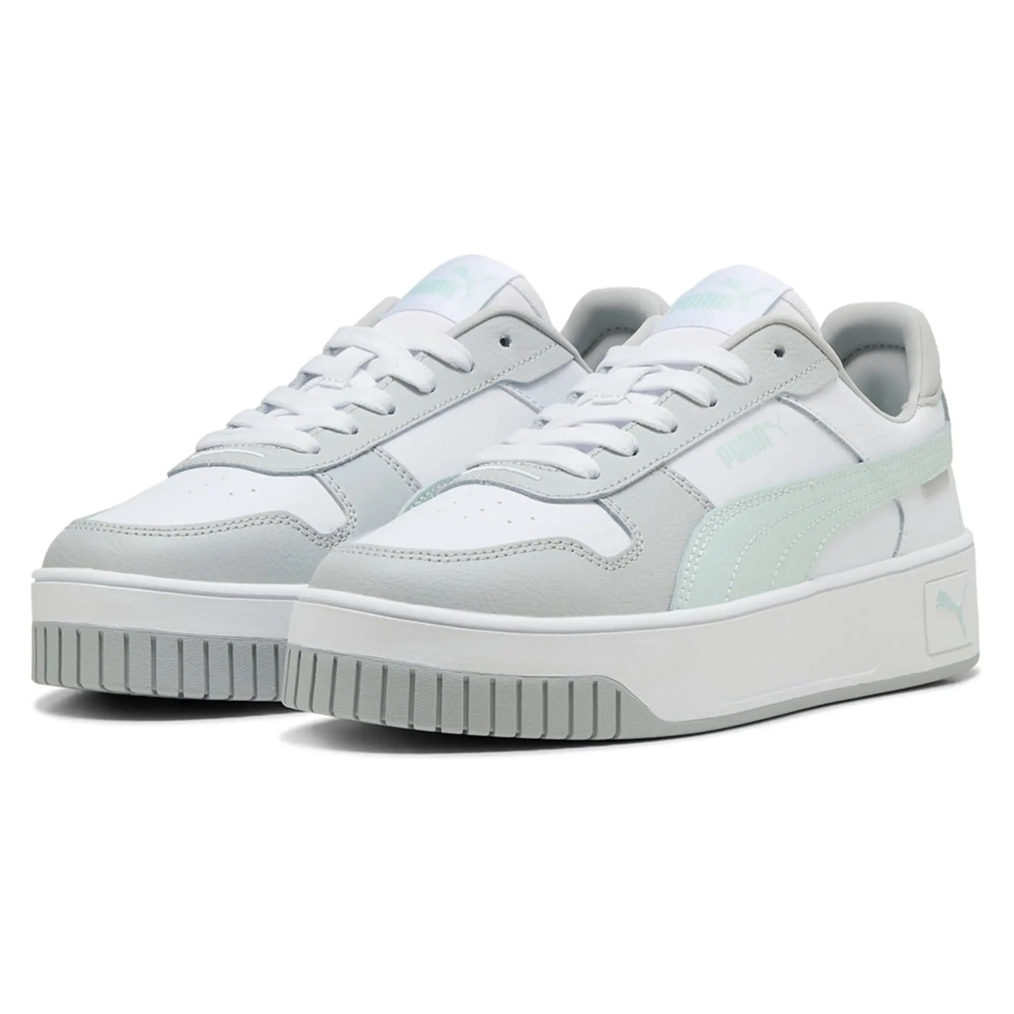 PUMA carina street trainers in white & grey