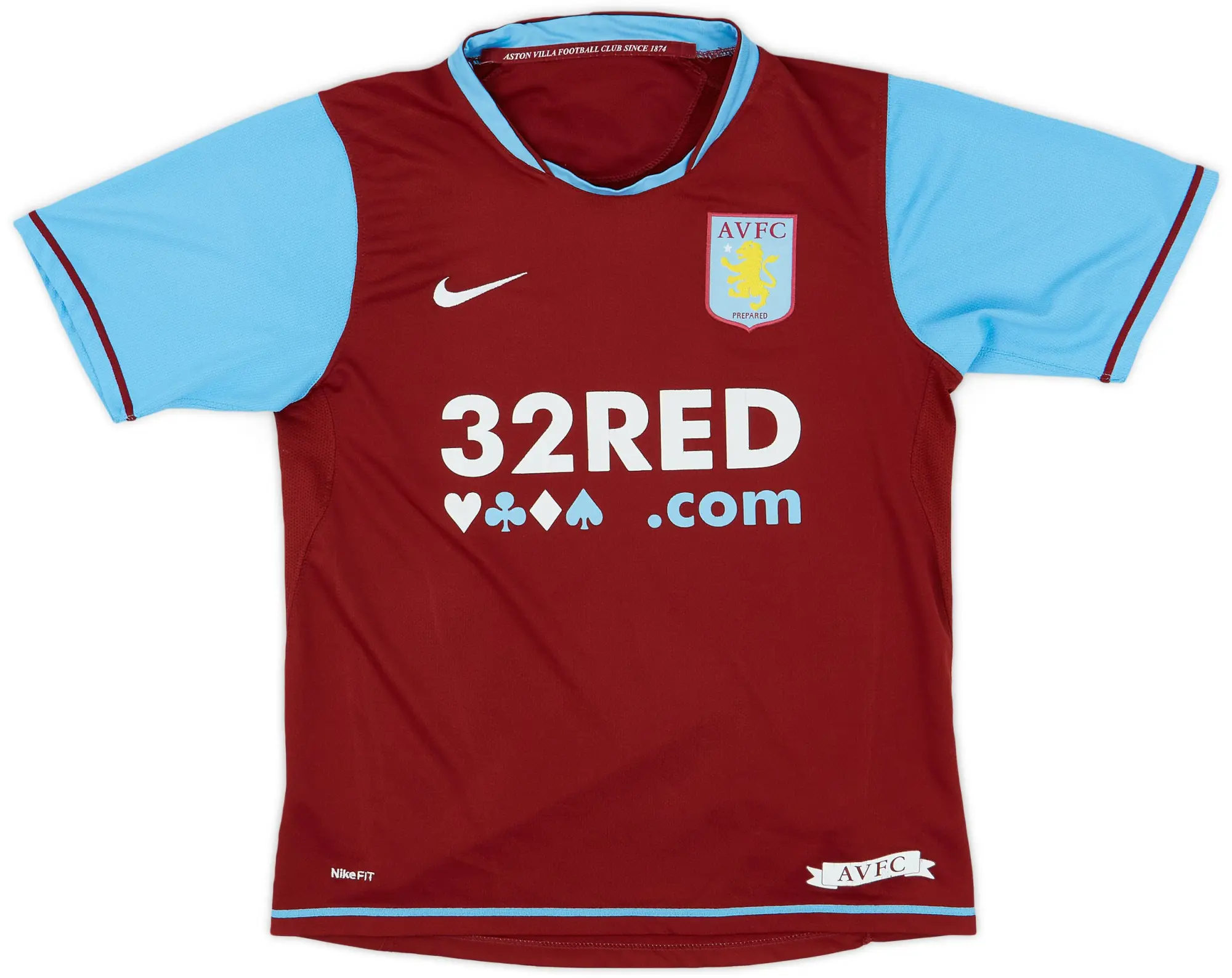 Nike 2007-08 Aston Villa Home Shirt Young #7 - 7/10 - (S)