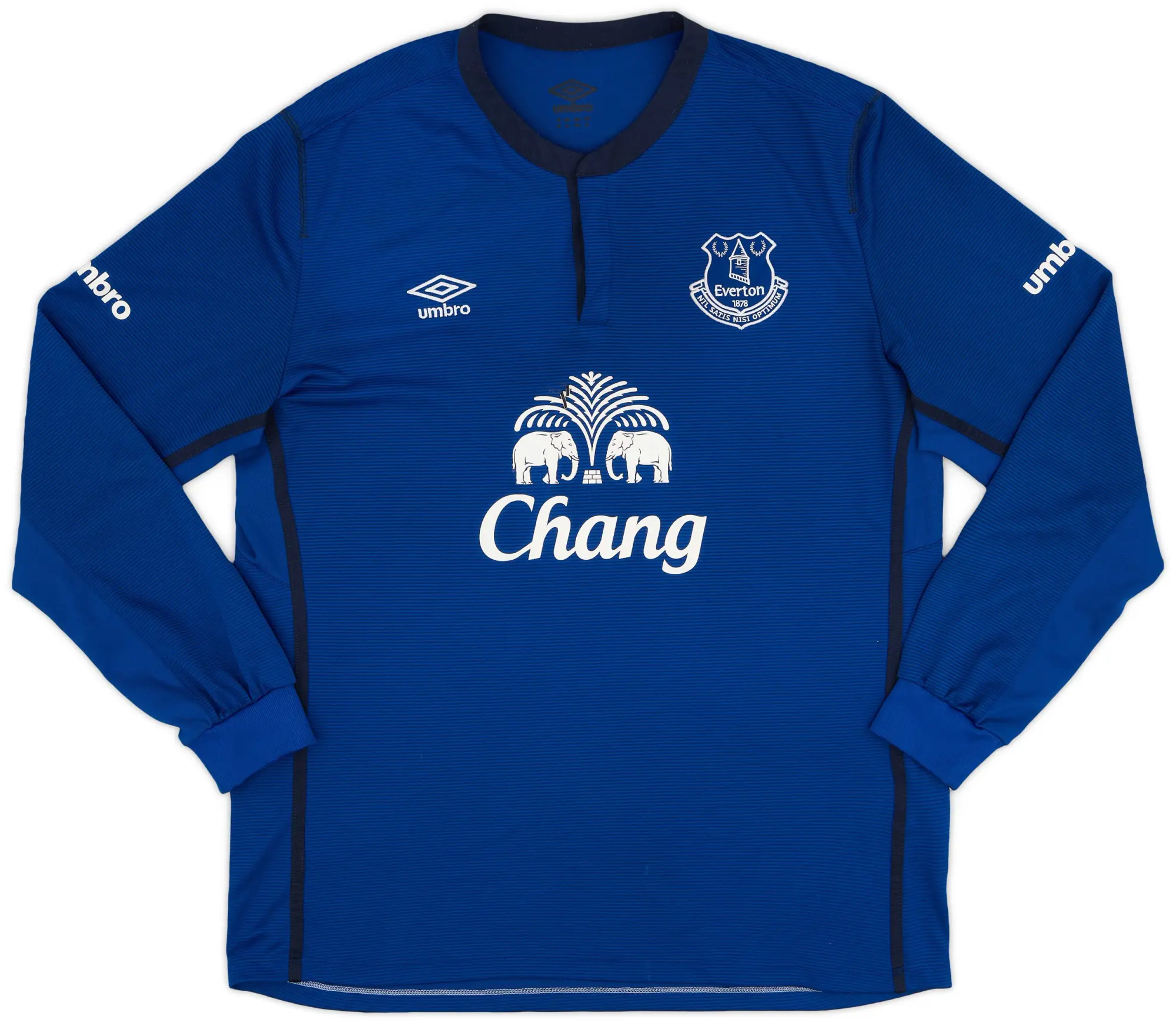 Nike 2014-15 Everton Home L/S Shirt Stones #26 - 8/10 - (XL)