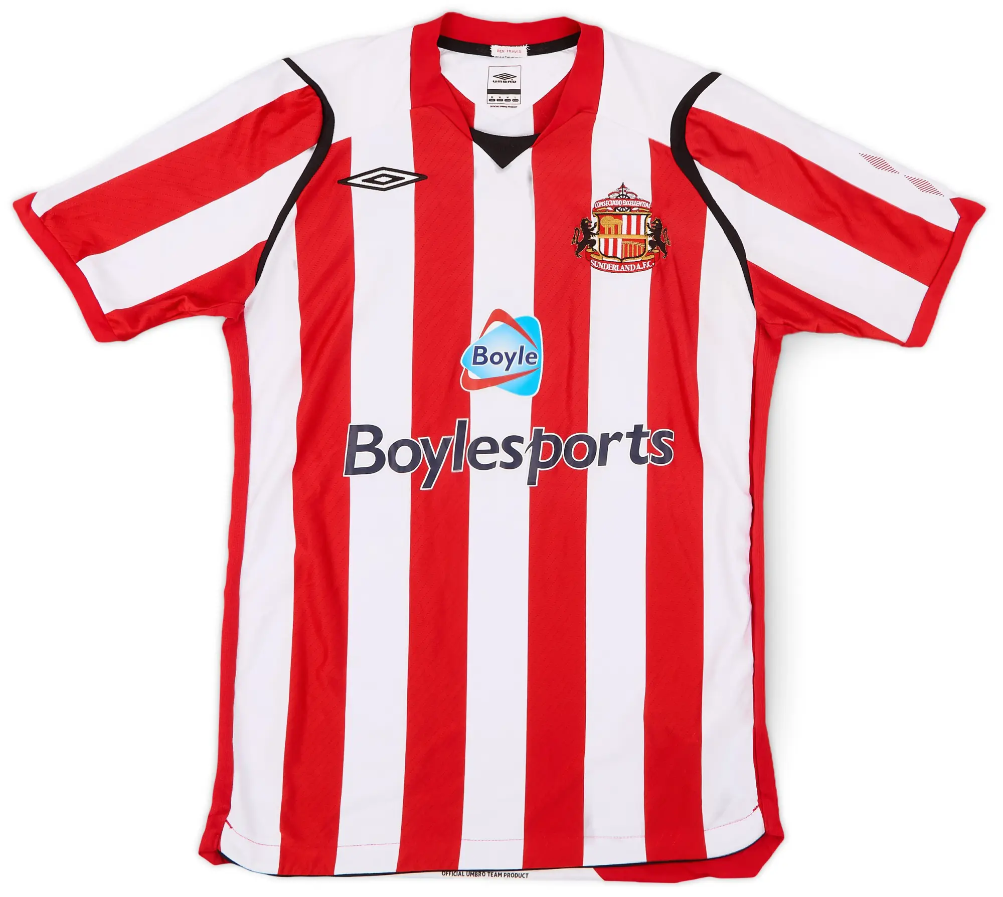 Umbro 2008-09 Sunderland Home Shirt Yorke #19 - 7/10 - (M)