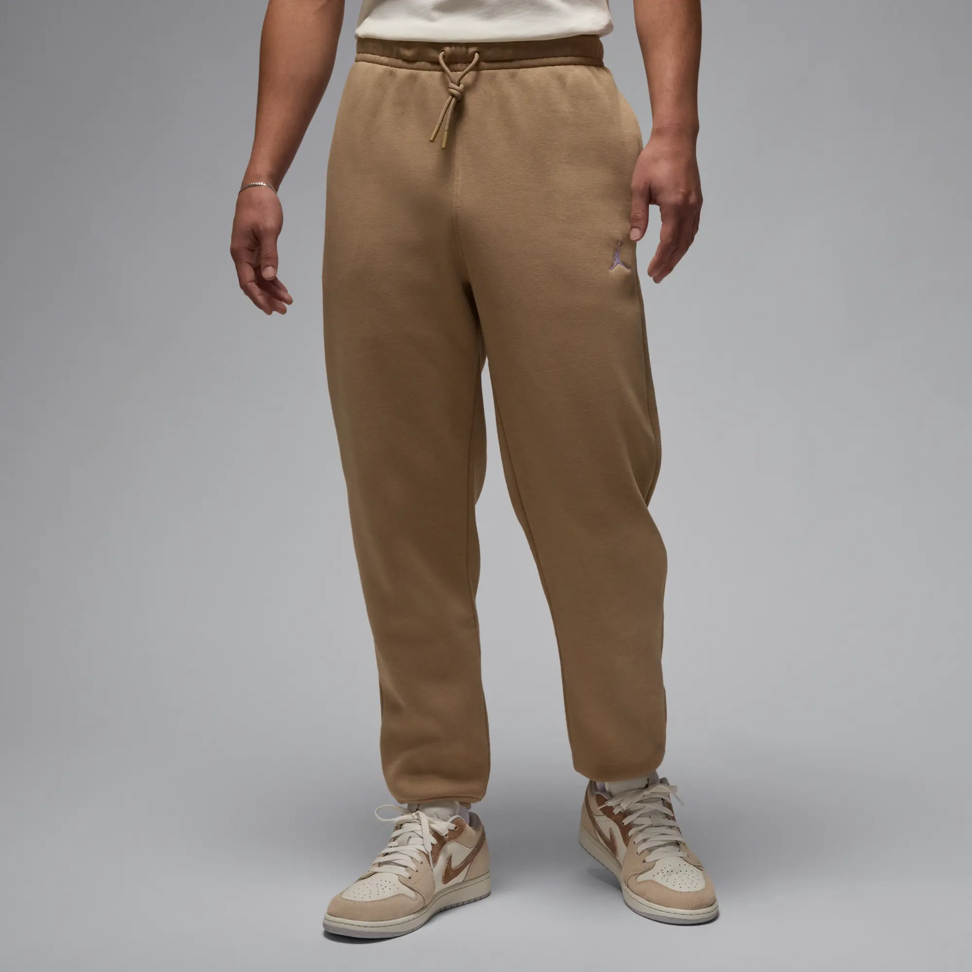 Nike Jordan Brooklyn Fleece Men's Trousers - Brown - Cotton/Polyester