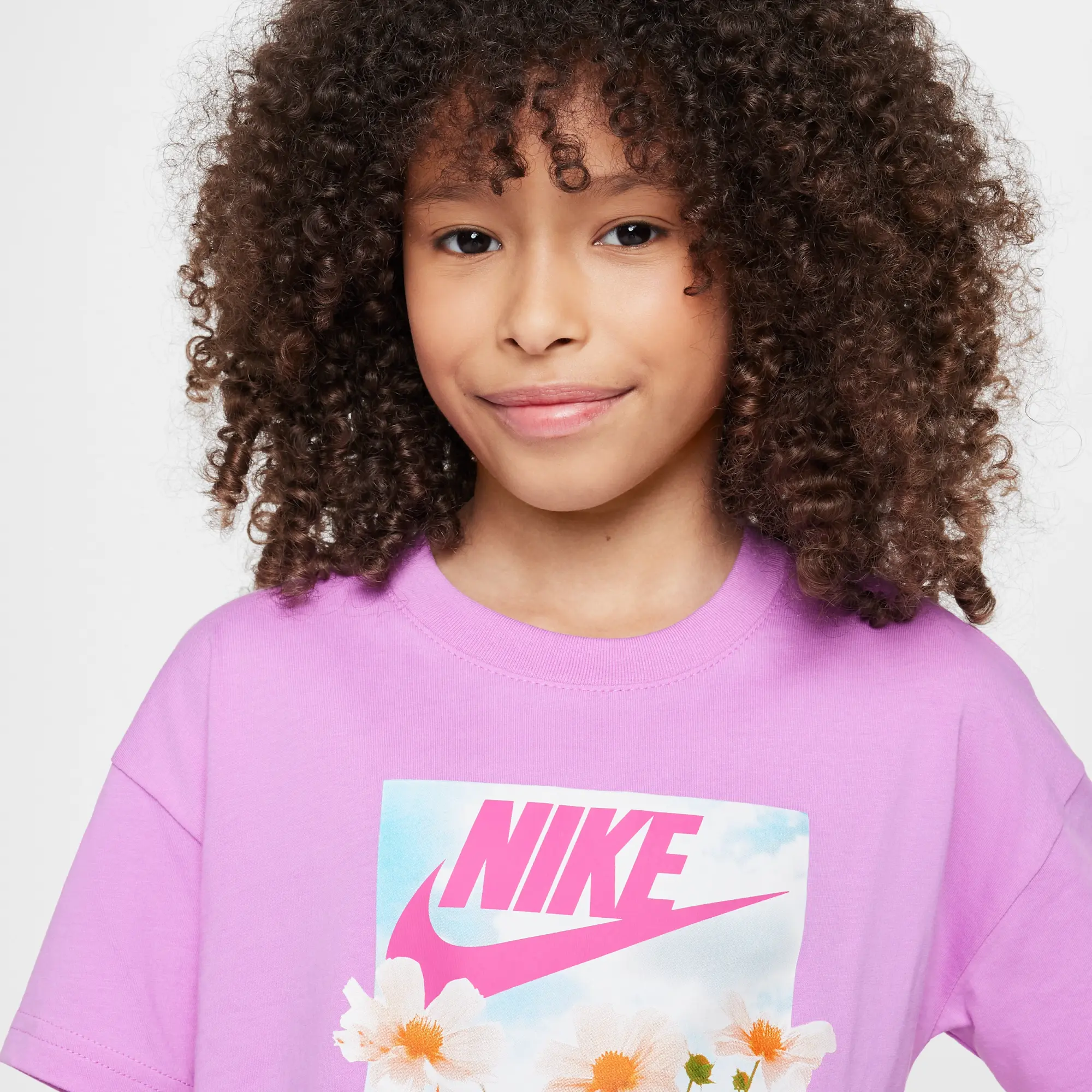 Nike Sportswear Older Kids' (Girls') T-Shirt - Purple - Cotton