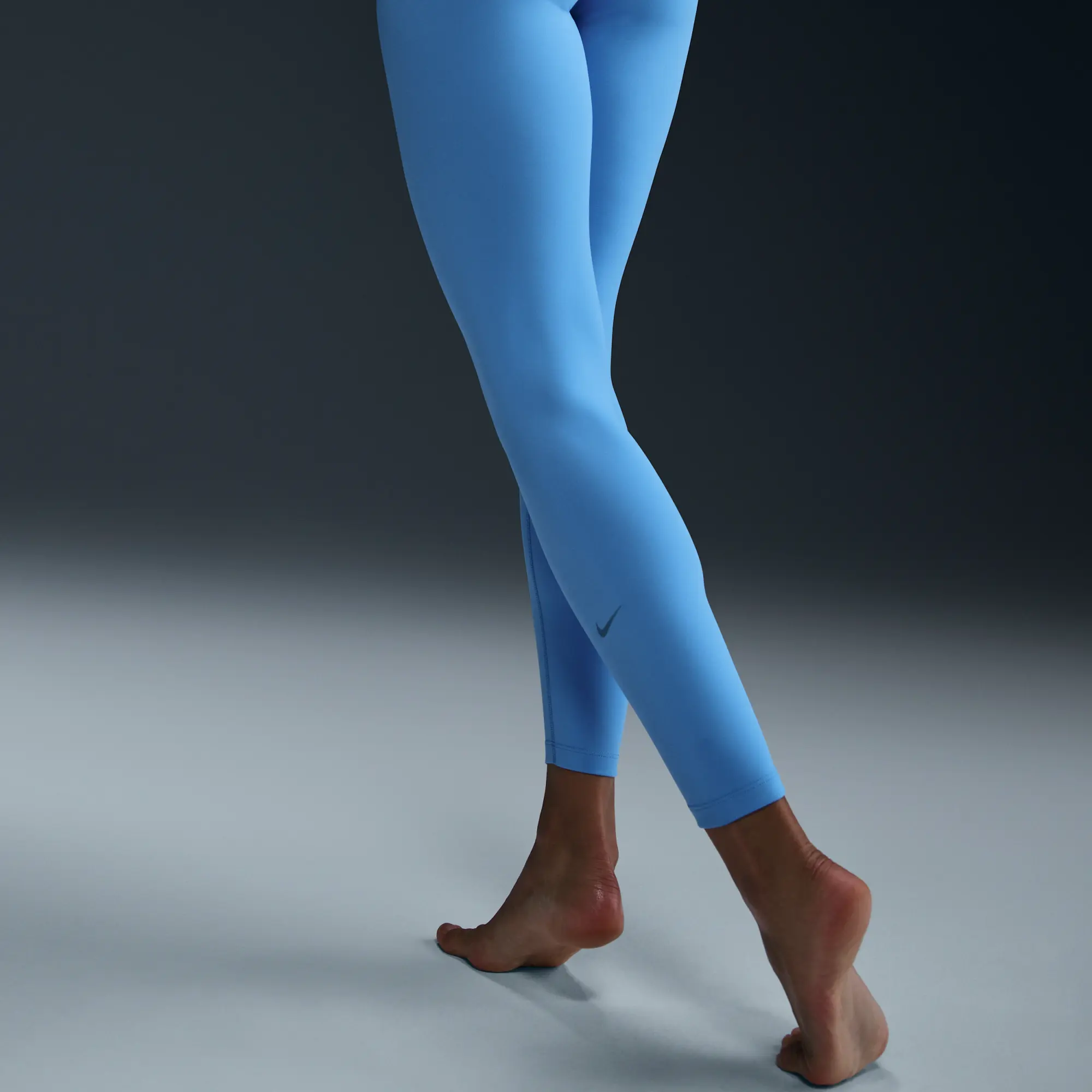 Nike One Women's High-Waisted Full-Length Leggings - Blue - Polyester/Elastane