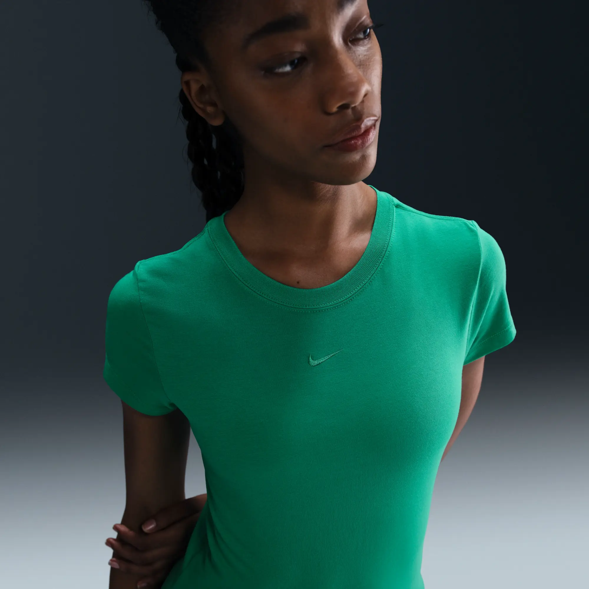 Nike Sportswear Chill Knit Women's T-Shirt - Green - Modal/Cotton/Elastane