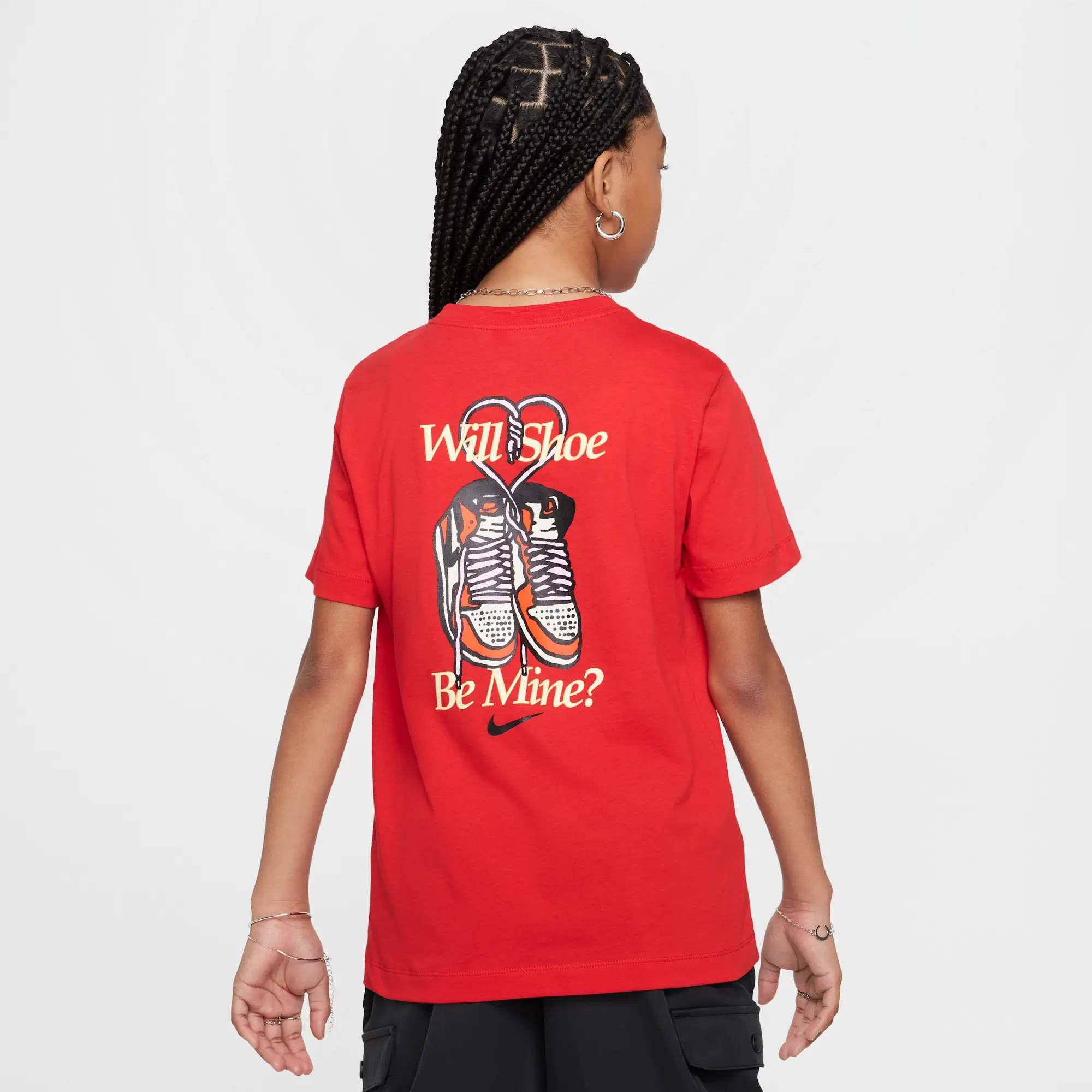 Nike Sportswear Older Kids' T-Shirt - Red - Cotton