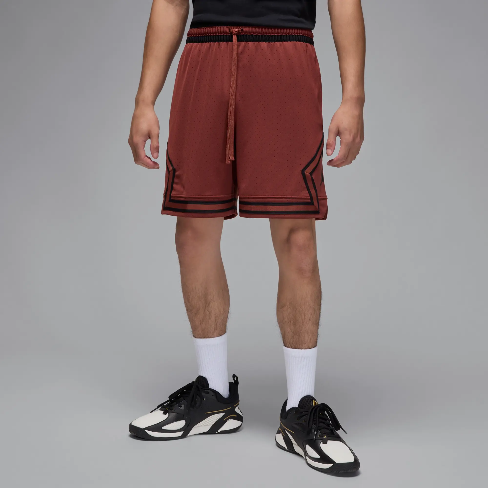 Nike Jordan Sport Men's Dri-FIT Mesh Diamond Shorts - Brown - Polyester