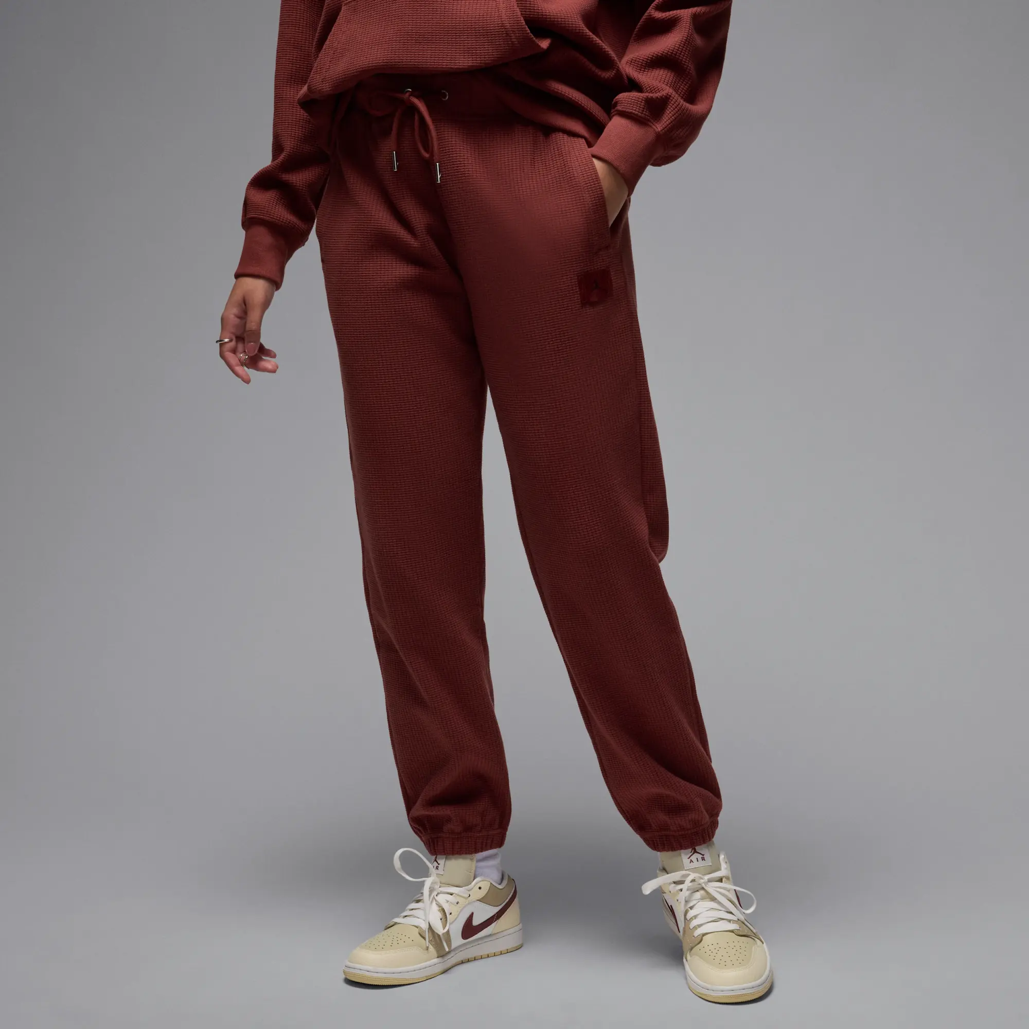 Nike Jordan Flight Fleece Women's Waffle Trousers - Brown - Fleece